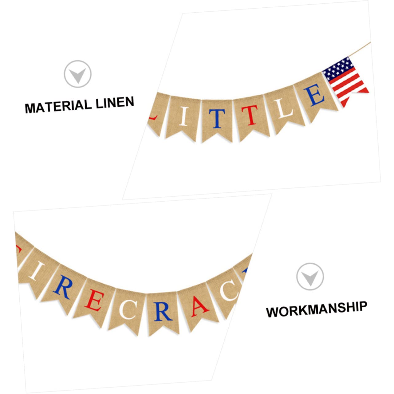 2 Sets Cabilock American Flag Party Supplies - Independence Day Decorations, Patriotic Hanging Banner for Outdoor & Indoor Use - Durable & Reusable for 4th of July, Memorial Day, Veterans Day Celebrations