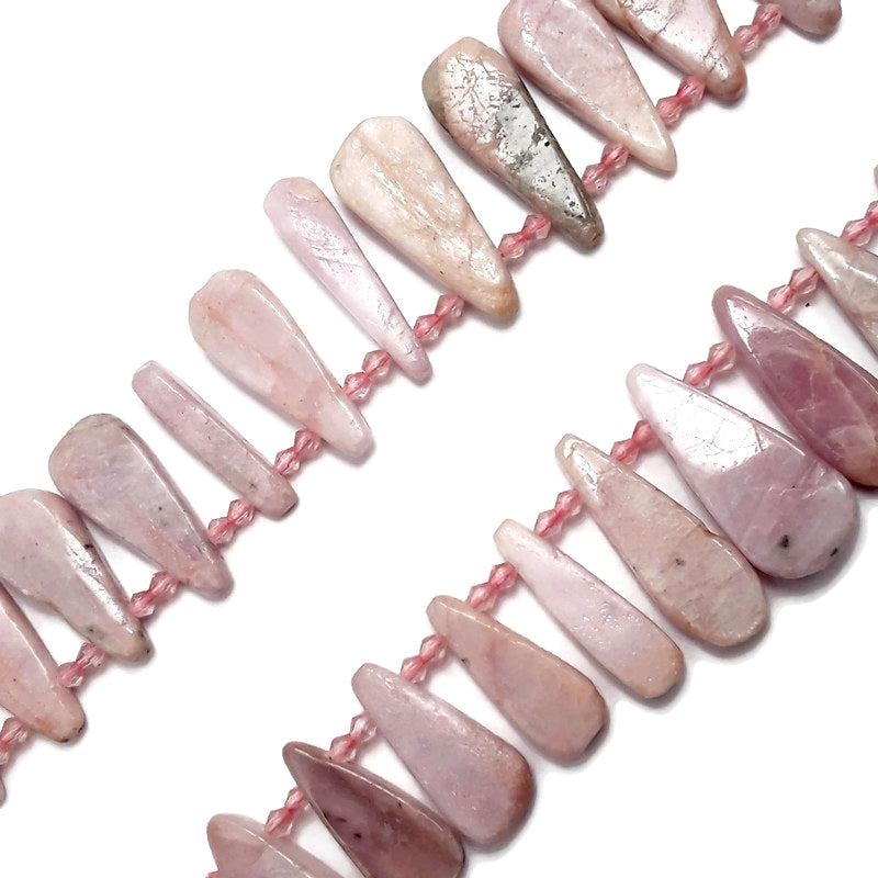 Kunzite Graduated Smooth Teardrop Beads 10x23mm to 15x40mm - 15.5 Inch Strand for Jewelry Making, DIY Crafts & Beading Projects - Perfect for Necklaces, Bracelets & Earrings