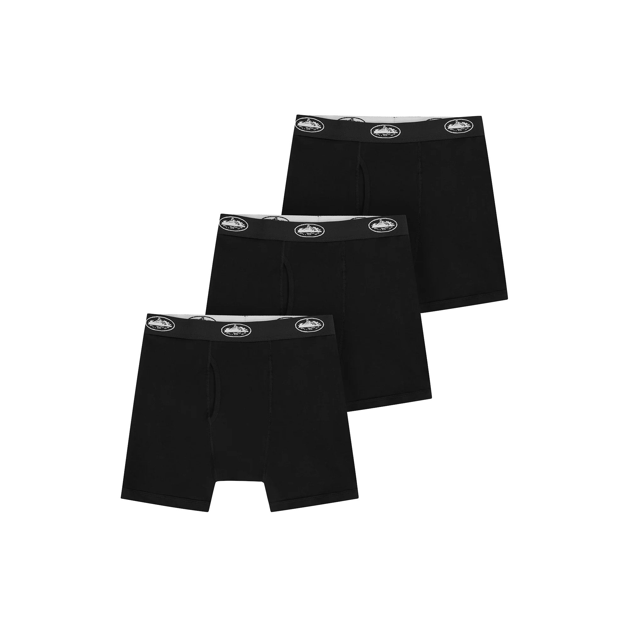 Corteiz Alcatraz Boxers 3-Pack - Premium Cotton Men's Underwear (Black, 2023 Collection) | Comfortable & Breathable for Daily Wear, Gym & Sports