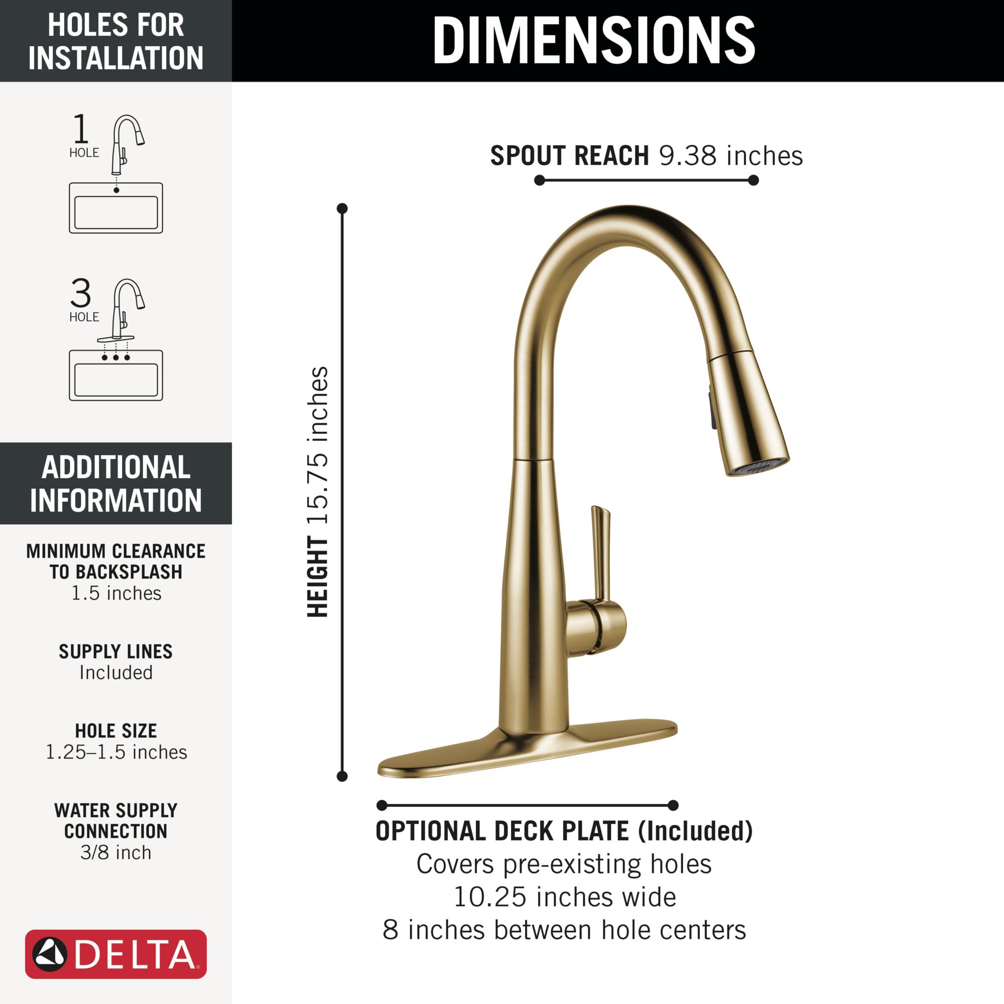 **Delta Essa Pull-Down Kitchen Faucet with Magnetic Docking Spray Head - Champagne Bronze (9113-CZ-DST) - Perfect for Modern Kitchens, Bar Sinks & RV Use**