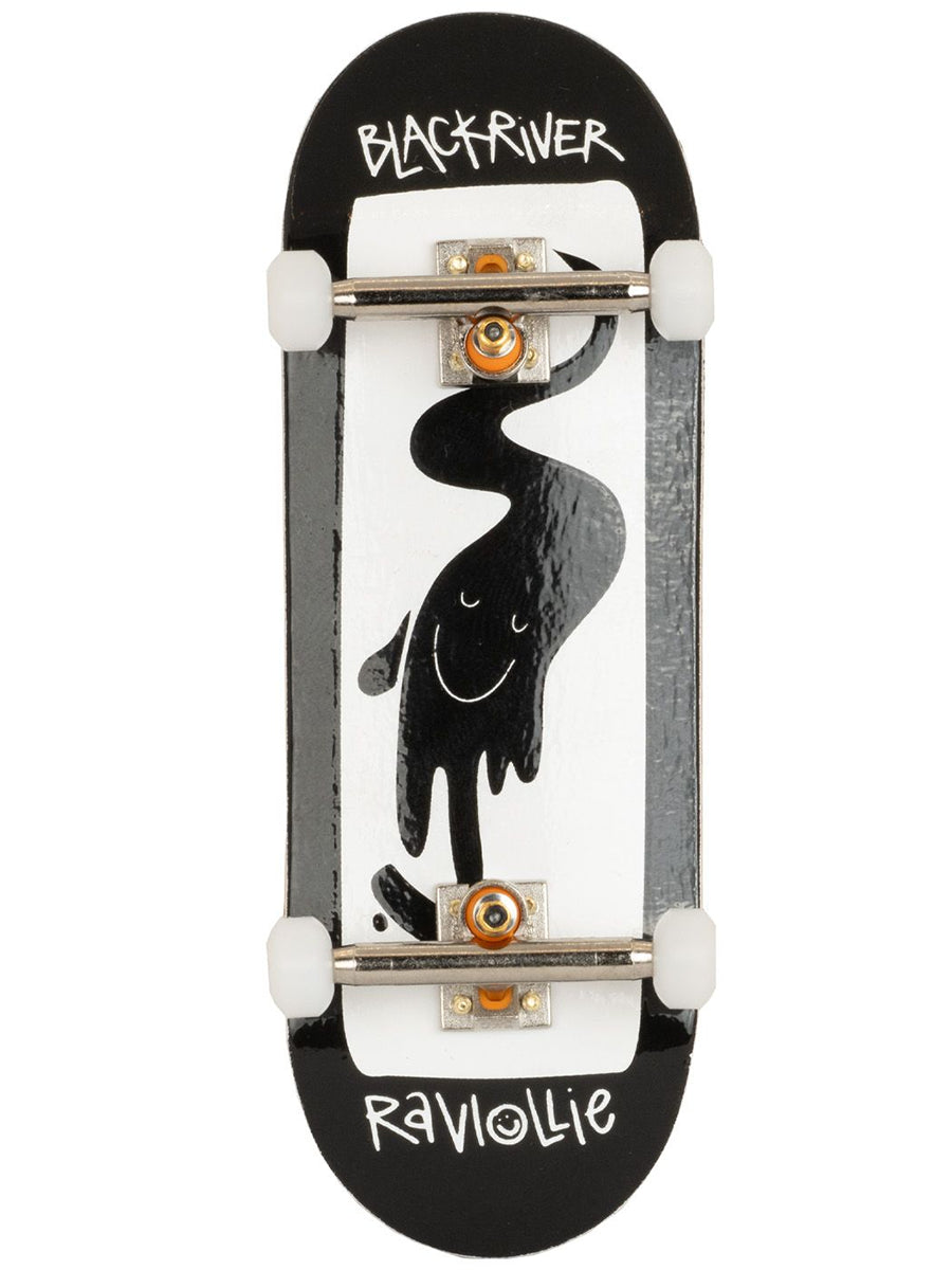 Blackriver Fingerboard Complete - Professional Finger Skateboard with Smiling River Graphic | Perfect for Skateboarding Enthusiasts & Collectors | Great for Indoor Practice & Office Desk Fun