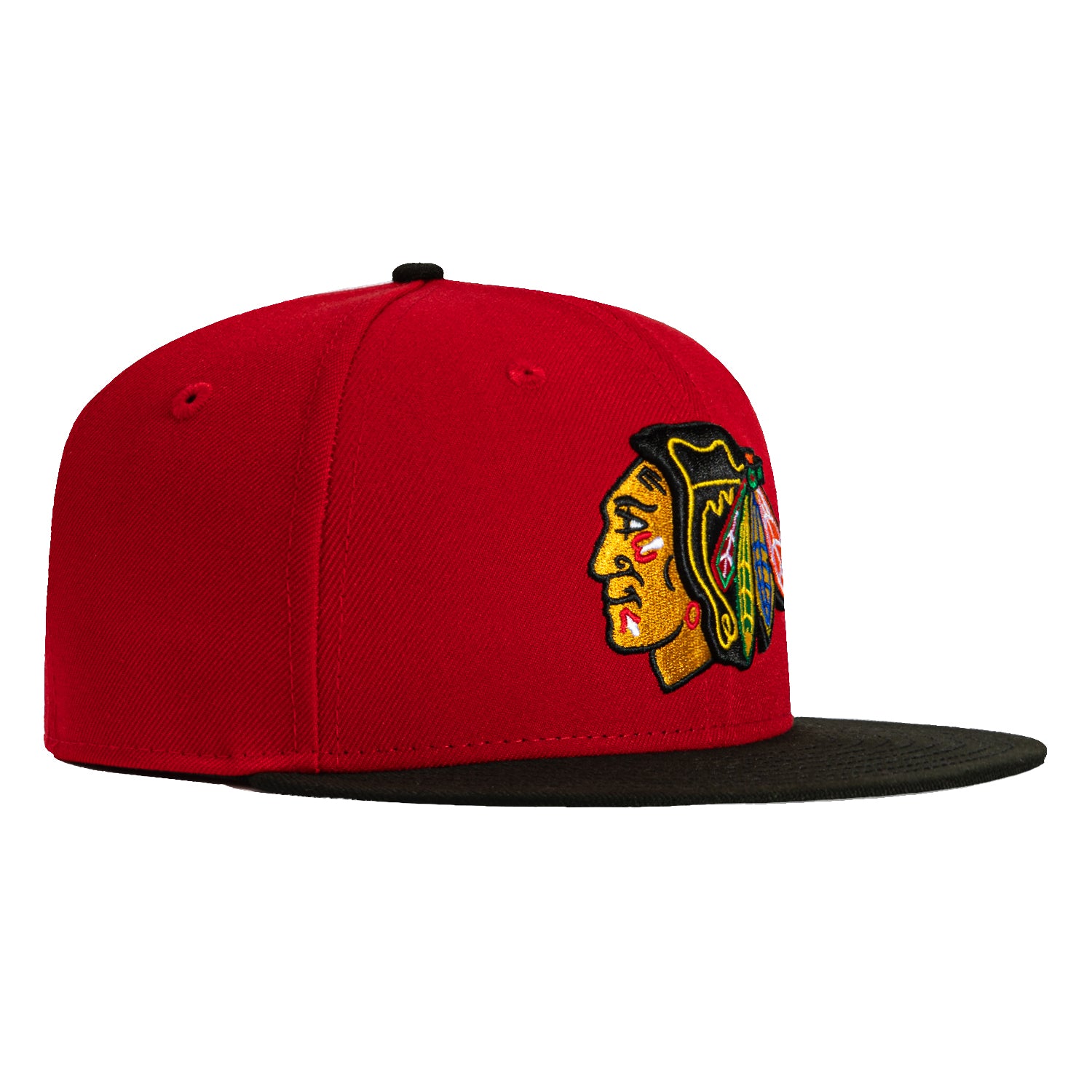 New Era 59Fifty Chicago Blackhawks Snapback Hat - Red & Black NHL Hockey Cap for Men & Women - Perfect for Games, Fan Gear & Streetwear Fashion