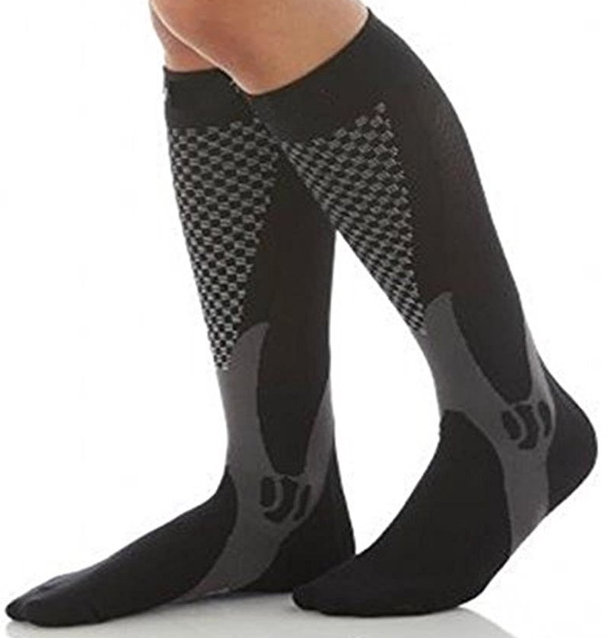 DevsWear Graduated Compression Socks (1 Pair) - 20-30 mmHg Support for Men & Women - Nurse, Running, Travel & Pregnancy Relief - Improve Circulation & Reduce Swelling - Perfect for Long Shifts, Flights & Workouts