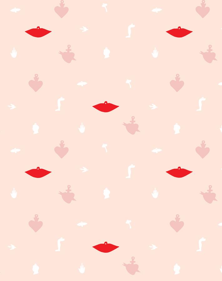 Large Milagros Wallpaper by Clare V. in Pink & Blush - Perfect for Boho Chic Home Decor & Nursery Accent Walls