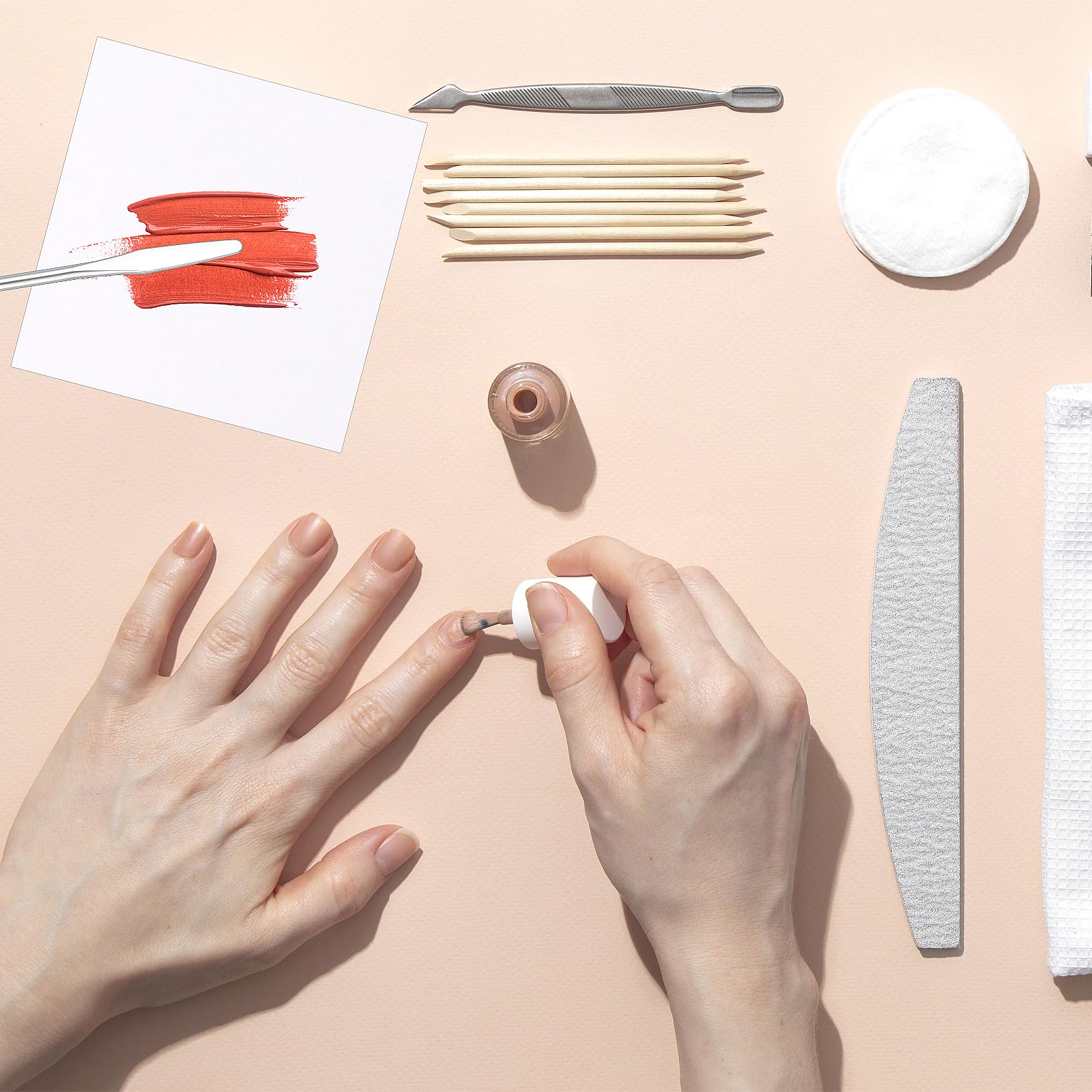 100Pcs Nail Art Palette Paper - Waterproof Nail Polish Mixing Plate for Gel & Acrylic Nails - Portable Resin Color Palette with Stirring Rod - Perfect for DIY Nail Art, Salon Professionals & Home Manicures