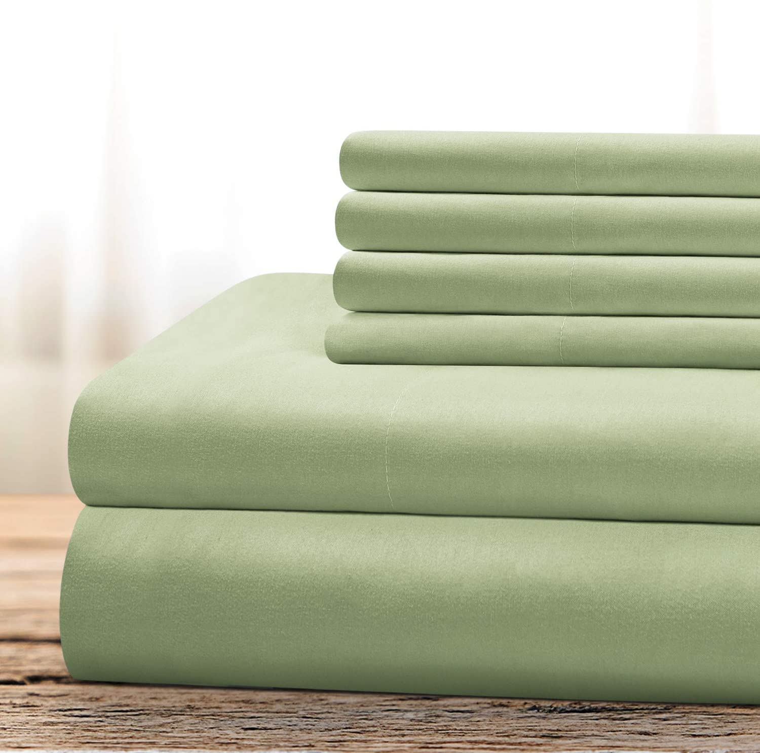 7-Piece King Size Bedding Set - 100% Cotton Down Alternative Comforter & Sheet Set with 500 GSM Fill, Fits Up to 21