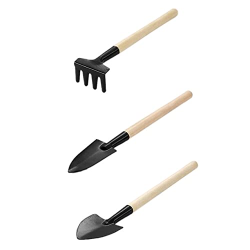 3-Piece Garden Hand Trowel Set - Stainless Steel Shovel & Spade Digging Tools with Ergonomic Wooden Handle for Planting, Weeding & Transplanting | Perfect for Home Gardeners, Landscaping & Outdoor Gardening Projects