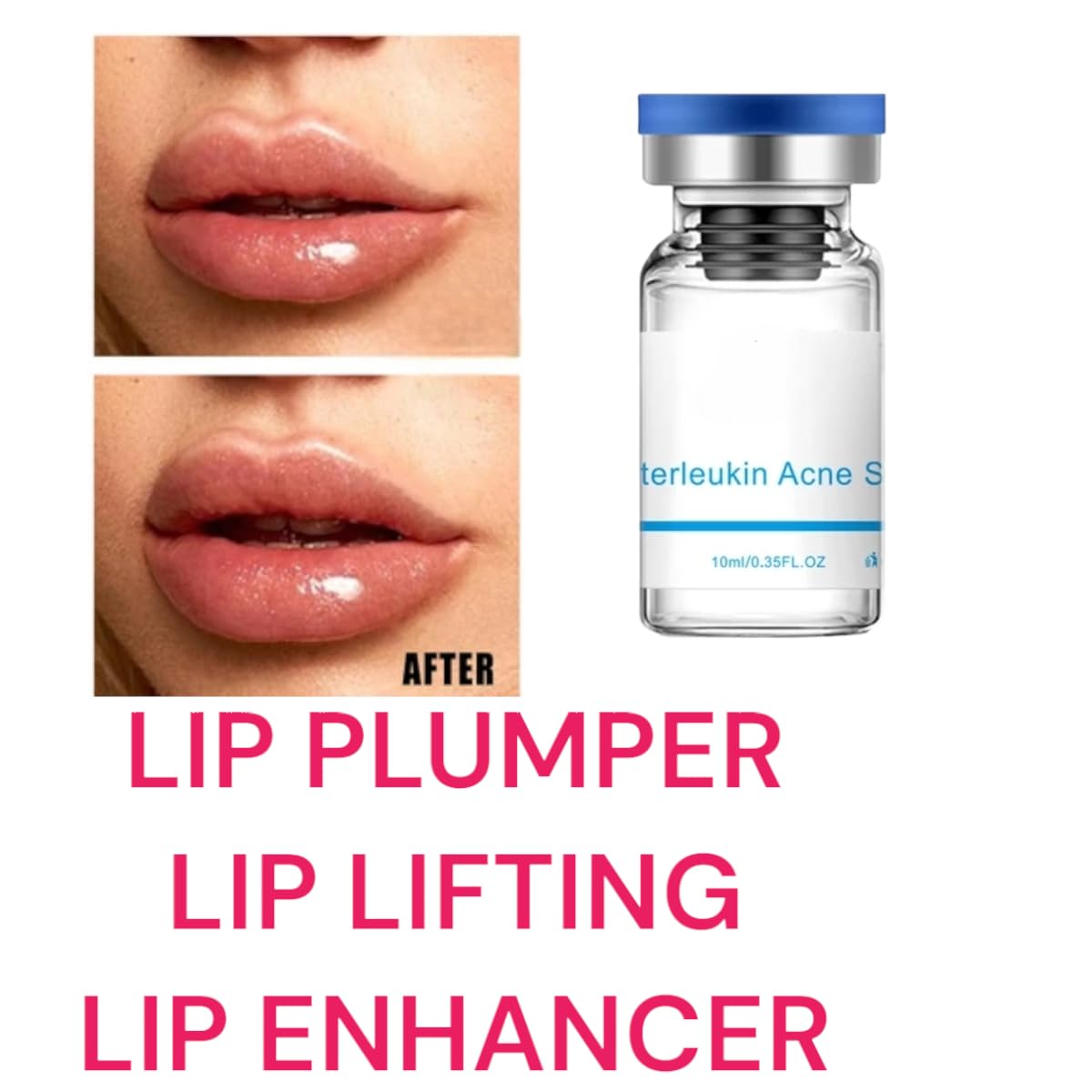 Natural Lip Plumping Serum with Shea Butter & Vitamins C + E - Hydrating Lip Oil for Dark Lips Treatment, Lightening & Volumizing Care for Men & Women | Perfect for Daily Moisturizing, Night Lip Mask & Glossy Lip Prep
