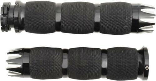 Avon Air Cushioned Grips Replacement for Excalibur Black #MT-AIR-90-AN-EX - Compatible with RPM - Perfect for Motorcycle Comfort and Vibration Reduction