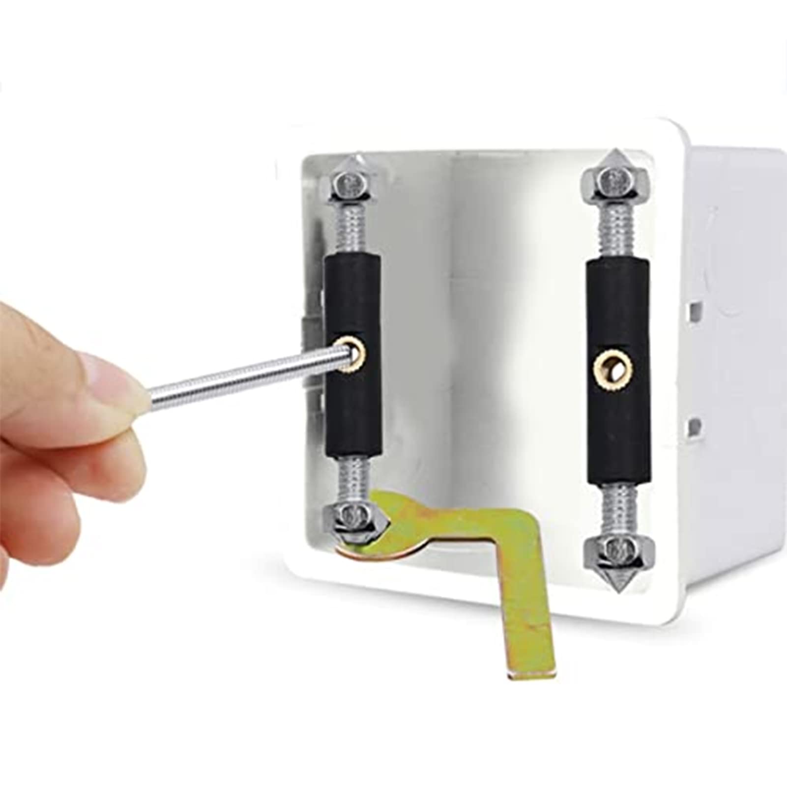 Type 86 Bottom Box Cassette Junction Box - Hidden Wall Switch Repair Kit with Insulation Strut | Electrical Outlet Repair Solution for Home & Office