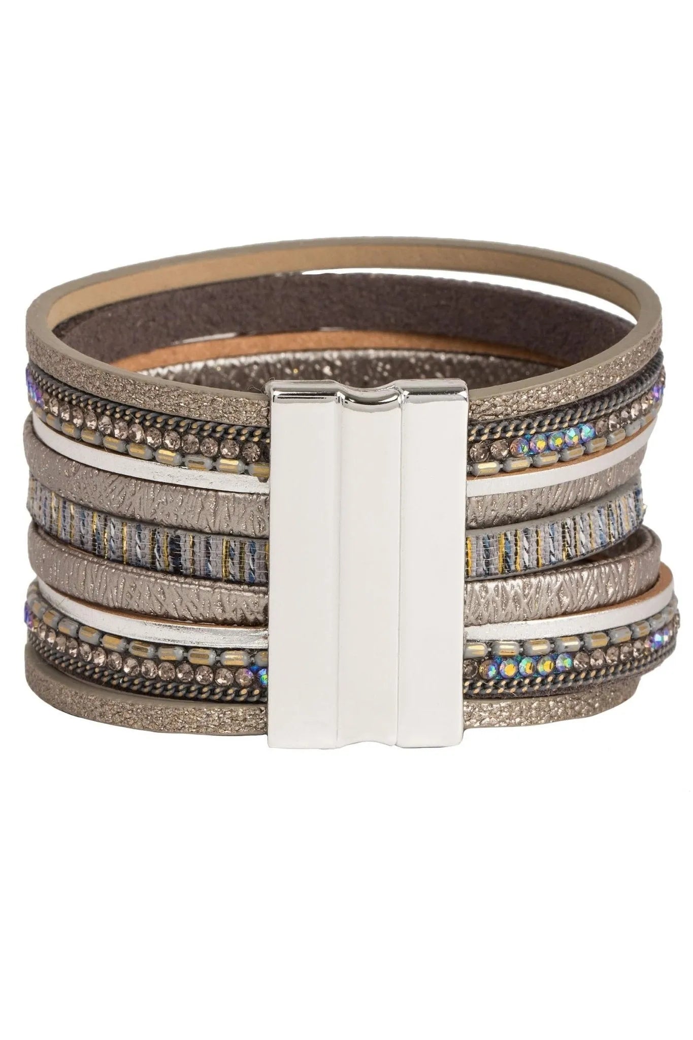 Stylish Optical Leather Bracelet for Men & Women - Trendy Adjustable Wristband for Fashion, Gifts & Everyday Wear