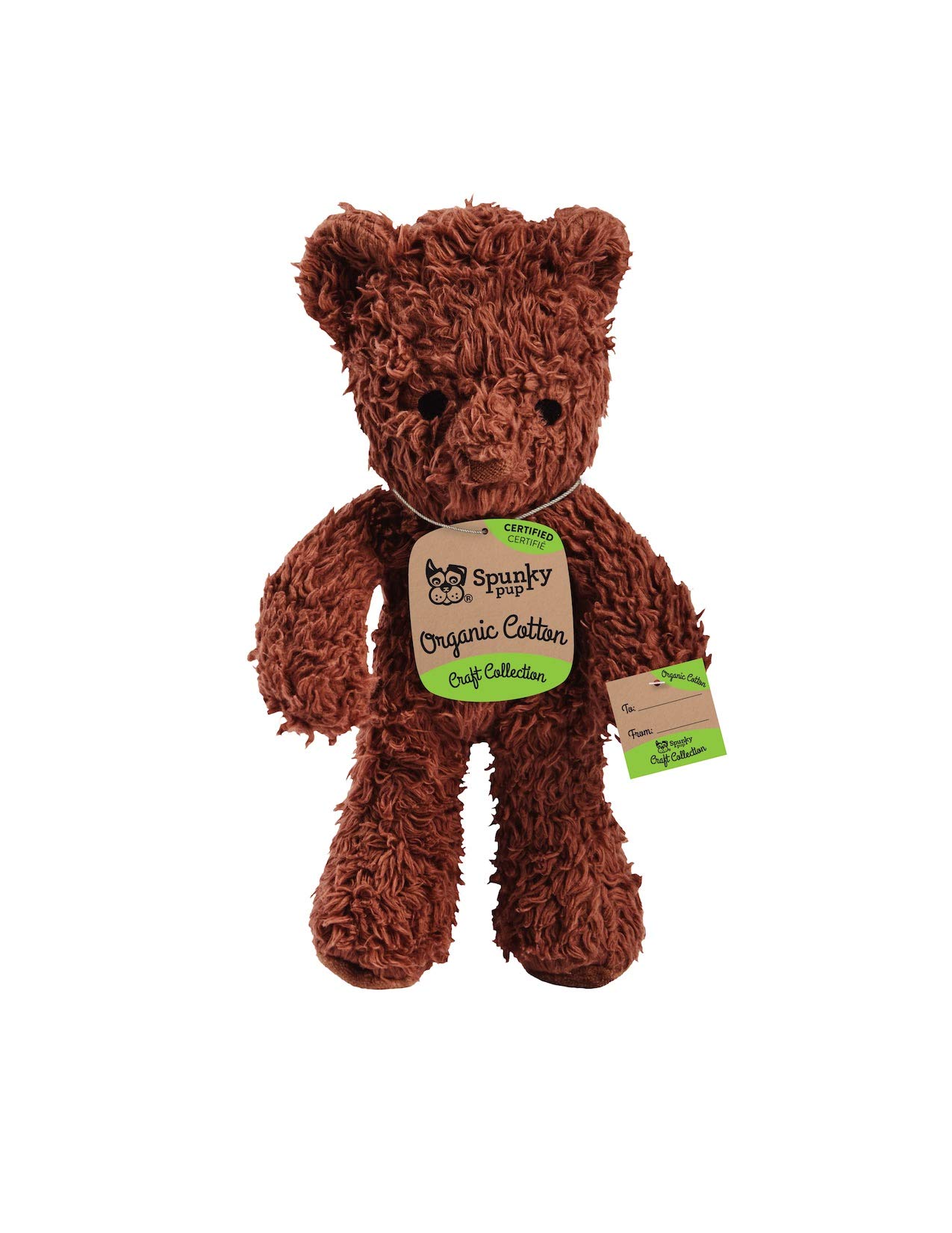 Organic Cotton Squeaky Plush Dog Toy for Large Dogs - Soft & Durable Bear-Shaped Chew Toy for Playtime, Training & Cuddling | Perfect for Indoor & Outdoor Fun