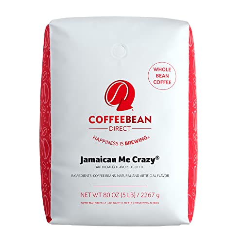Jamaican Me Crazy Flavored Whole Bean Coffee - 5 lb Bag | Premium Gourmet Coffee for Home Brewing, Office & Gifting