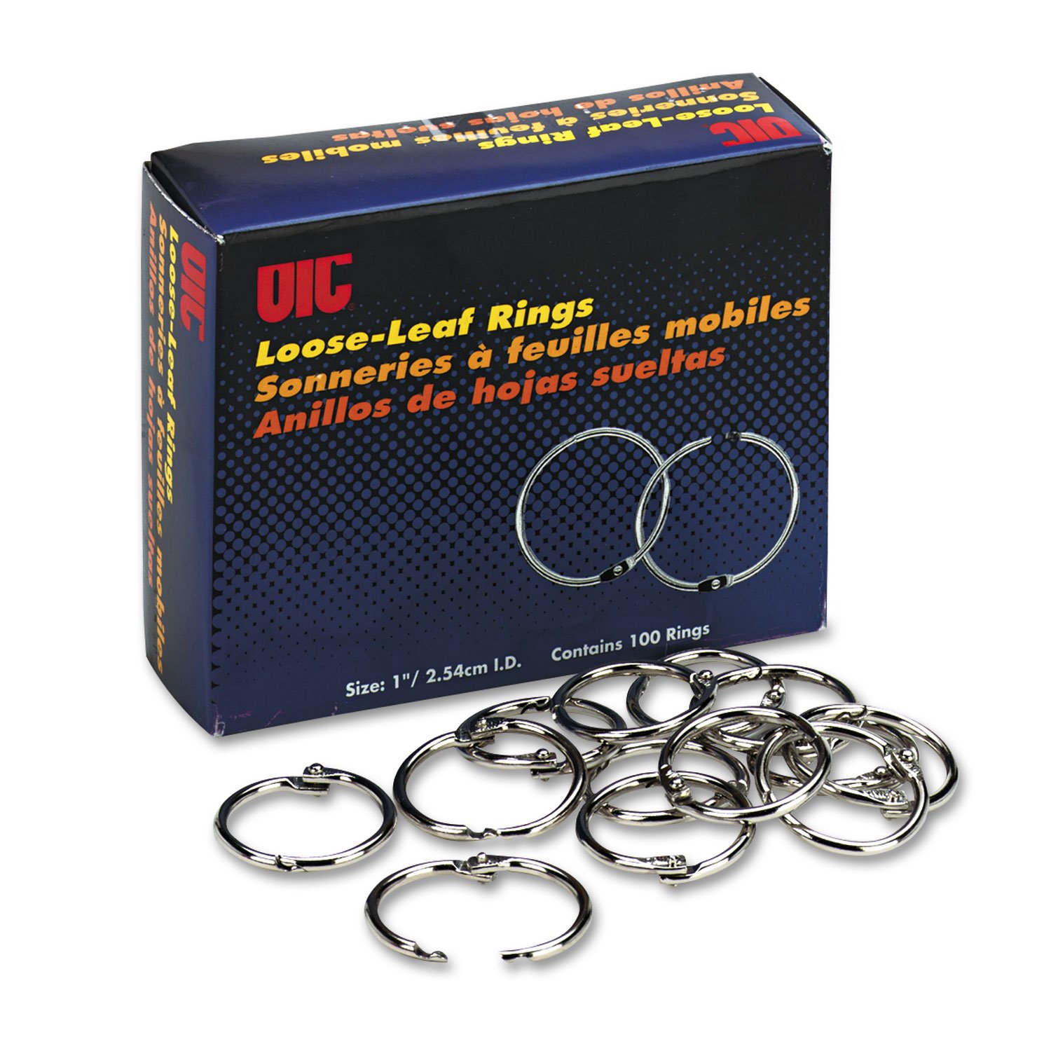 Officemate 1-Inch Book Rings - 100 Pack for Office, School, and Home Organization - Perfect for Binding Reports, Presentations, and DIY Projects