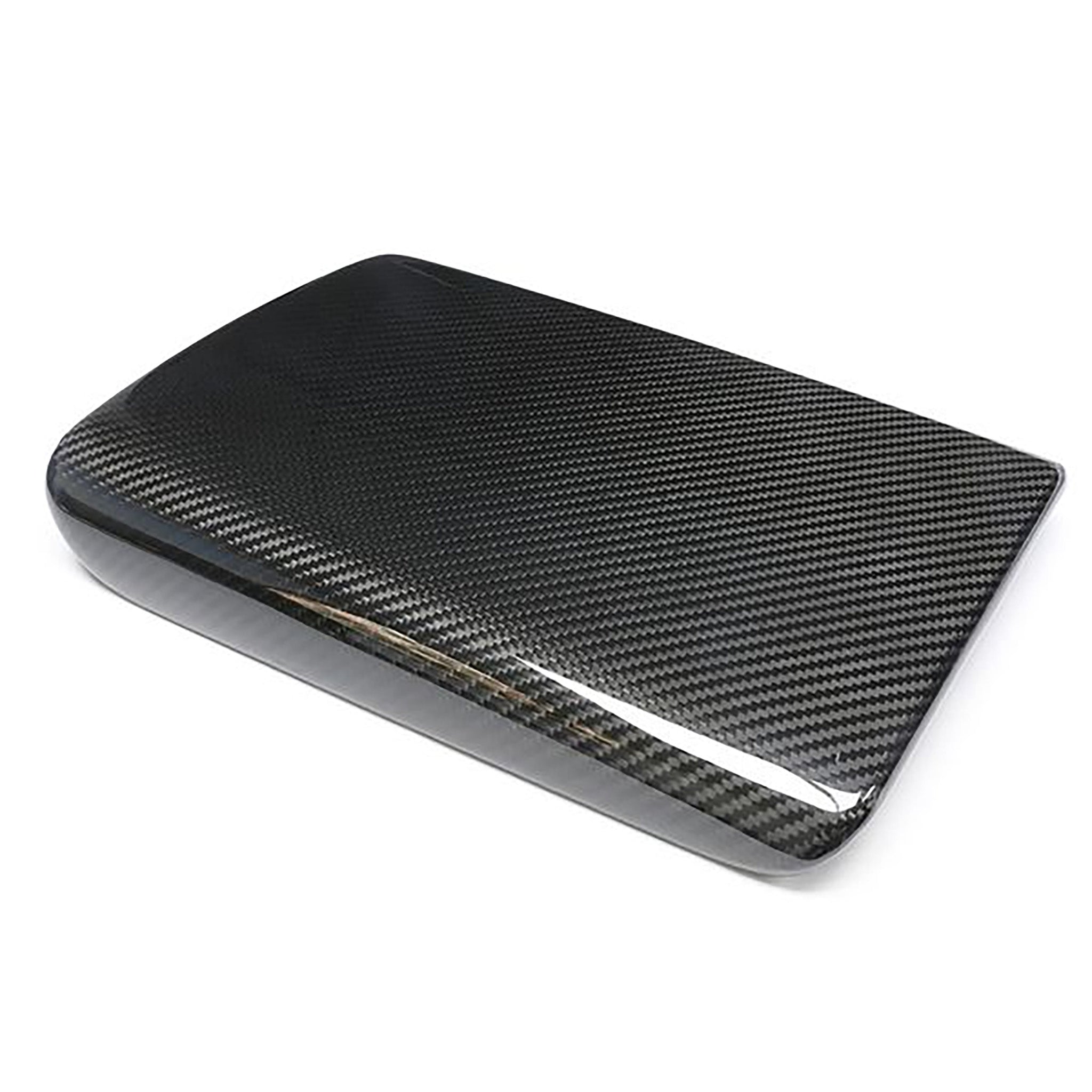 Premium Real Carbon Fiber Armrest Cover for 2021-2023 Tesla Model S & Model X - Luxury Interior Upgrade for Enhanced Comfort & Style While Driving