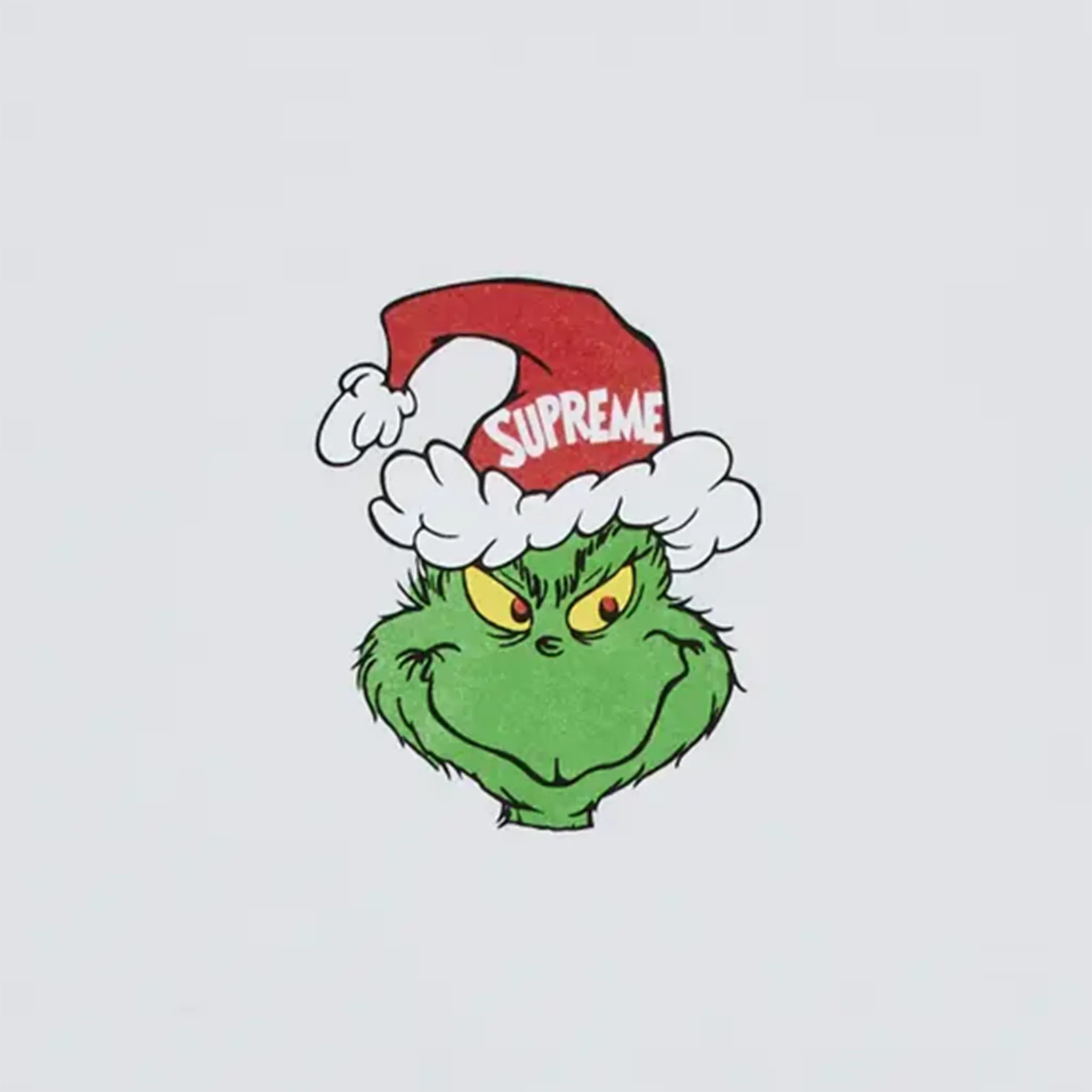 Supreme Grinch Christmas T-Shirt for Men & Women - White Cotton Holiday Graphic Tee - Perfect for Xmas Parties, Gifts & Festive Outfits