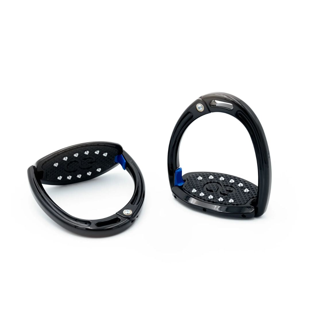 Equus Elite Escape Slant Stirrups - Premium Stainless Steel Horse Riding Stirrups for Western & English Equestrian | Perfect for Trail Riding, Dressage & Jumping