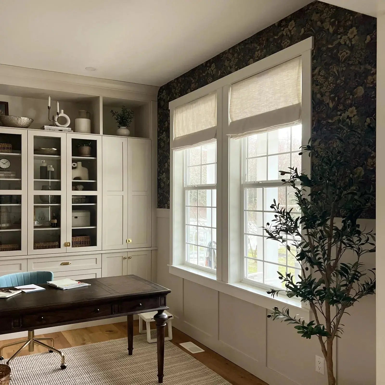 Linen Roman Shades with Loop Cord Lift - Elegant Window Treatment for Living Room, Bedroom & Home Decor