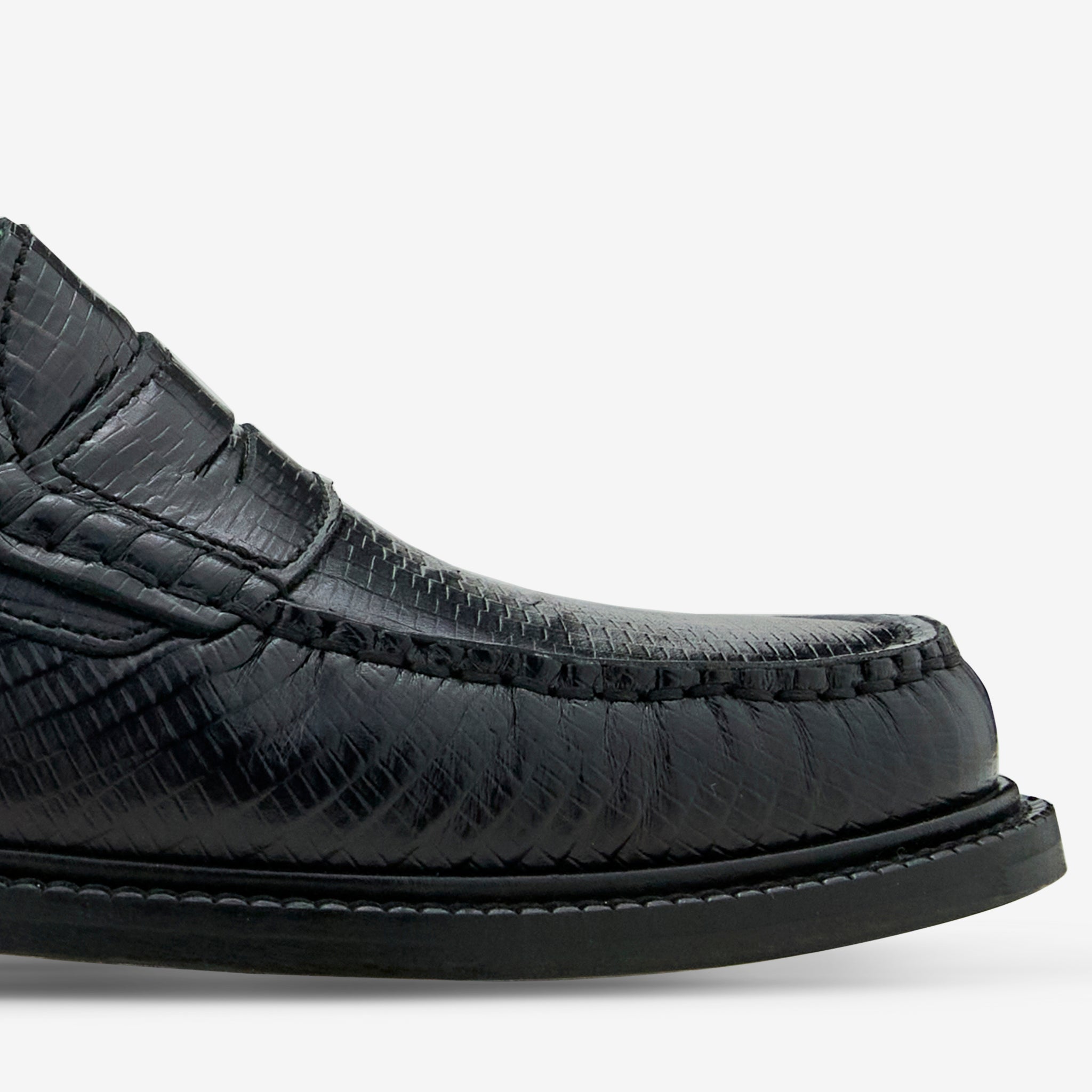 Yardee Mocassin Loafers for Men - Black Lizard Pattern Slip-On Shoes | Comfortable Casual & Office Wear | Perfect for Business, Travel & Daily Use