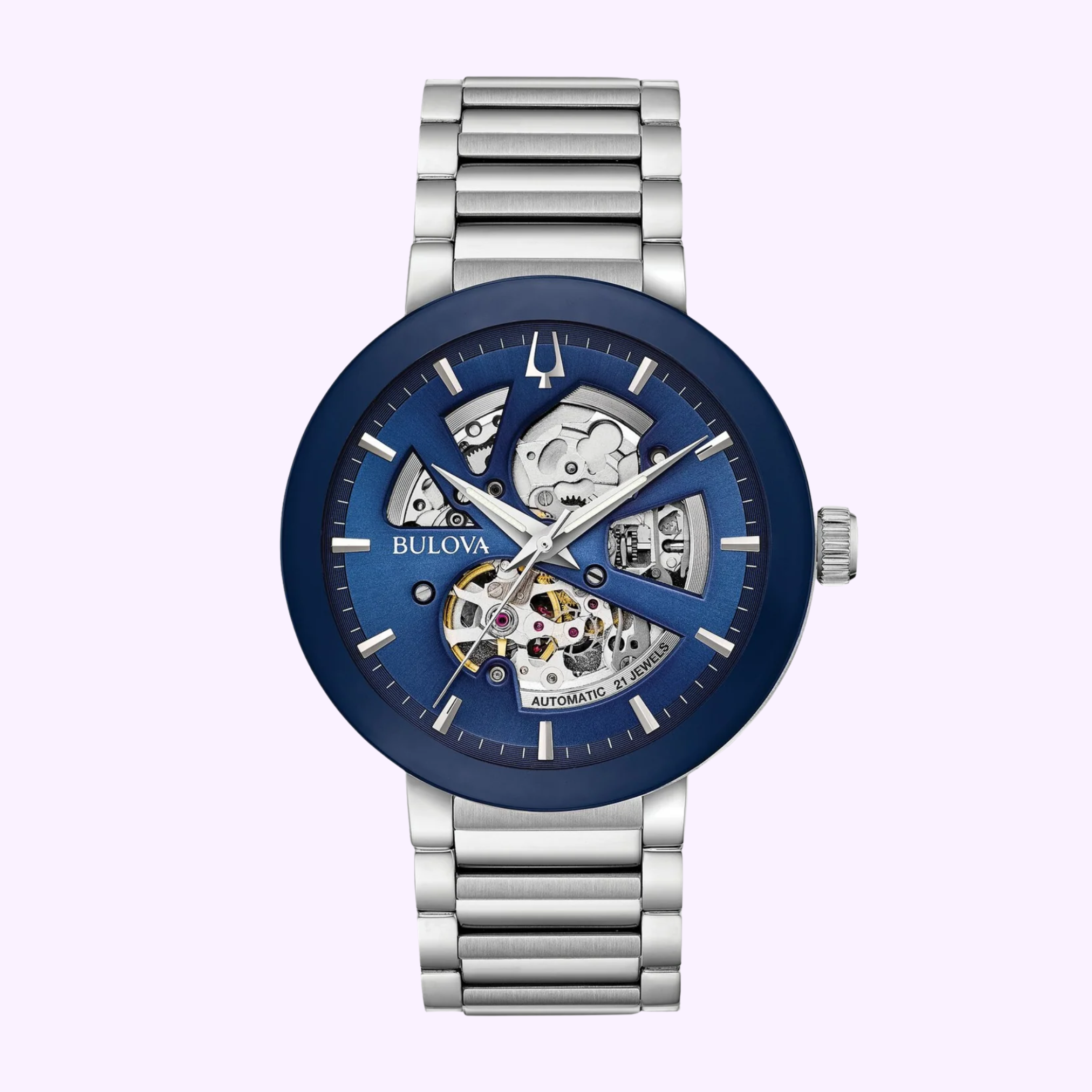Bulova 96A204 Futuro Modern Stainless Steel Watch for Men - Water Resistant, Chronograph, Date Display - Perfect for Business, Casual & Formal Wear