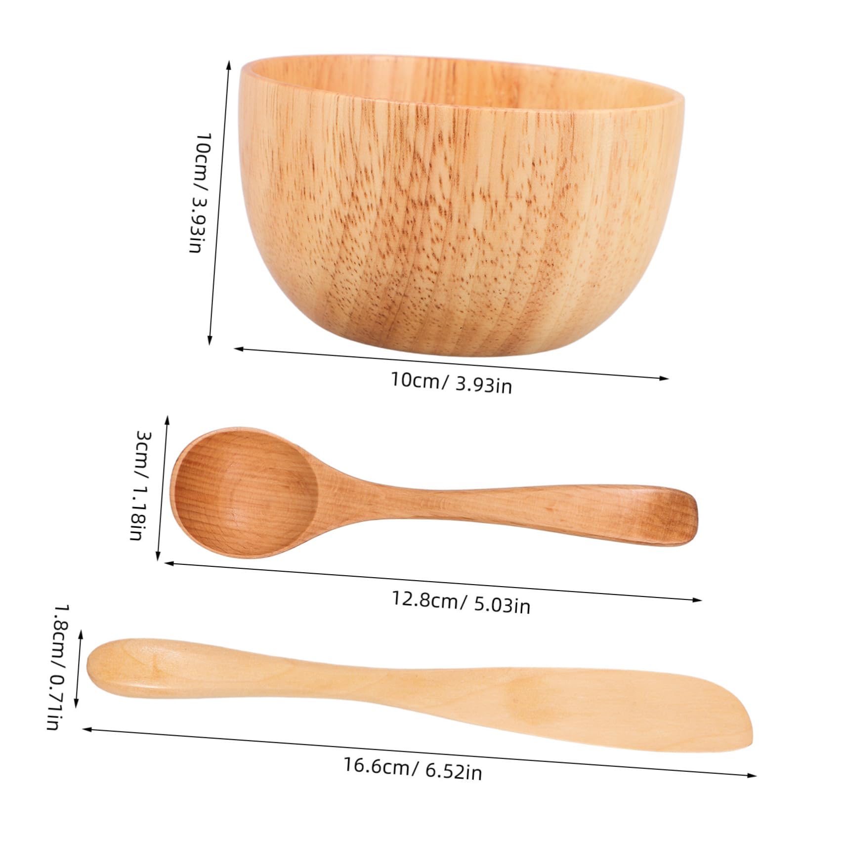 Didiseaon 1 Set Wooden Facial Mask Mixing Bowl & Spatula - DIY Skincare Tools for Clay Masks, Peel-off Masks & Beauty Treatments | Natural Wood Mask Bowl for Spa, Home Facial & At-Home Skincare Routine
