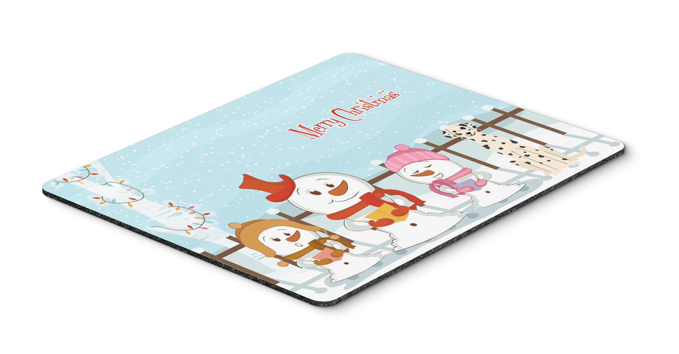 Caroline's Treasures BB2428MP Merry Christmas Carolers Dalmatian Mouse Pad - Washable Large Desk Mat for Home Office, Gaming & Computer Use | Holiday Decor & Gift Idea