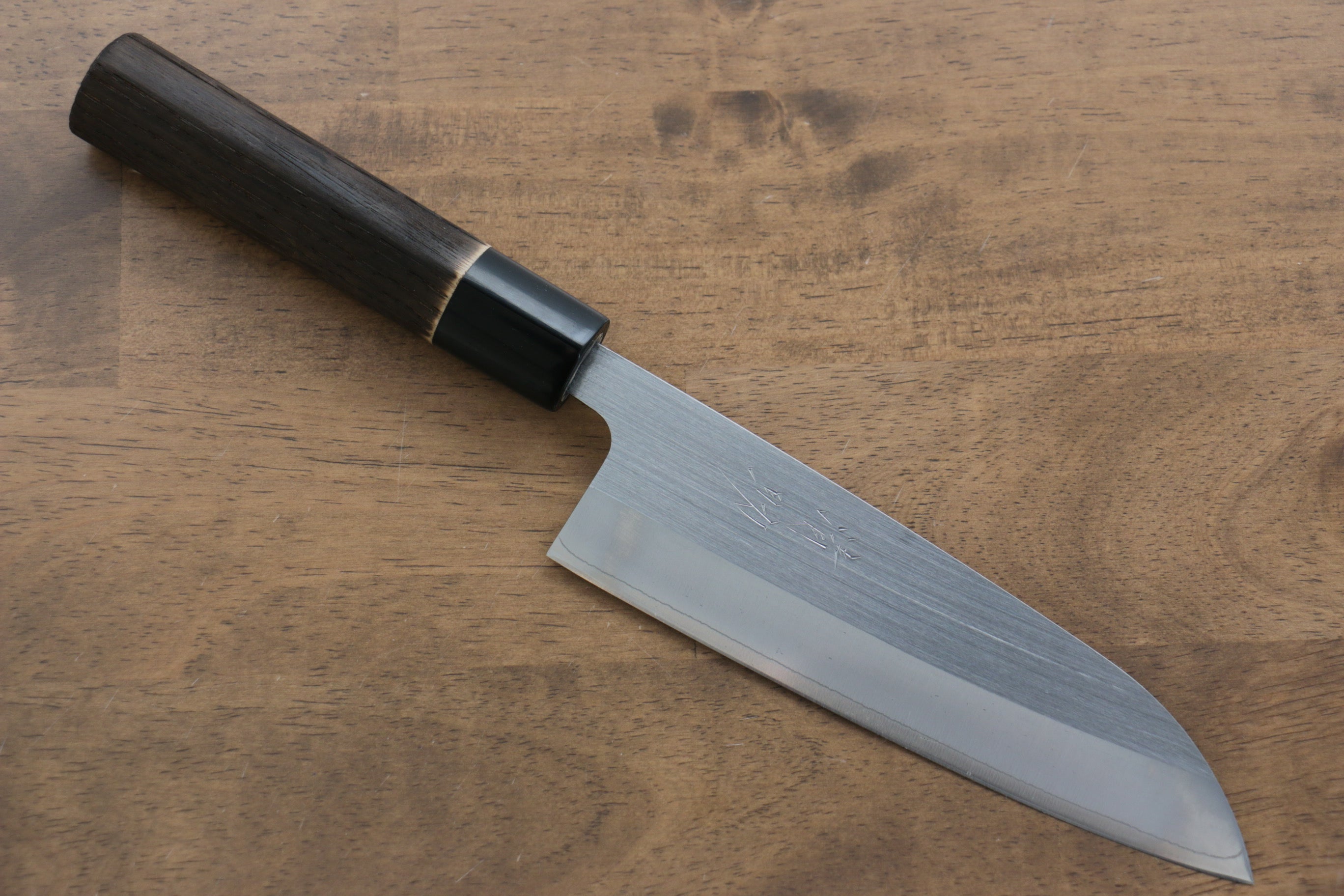 Seisuke SRS13 Santoku Knife 165mm with Burned Chestnut Handle - Premium Japanese Kitchen Knife for Slicing, Dicing, and Chopping Vegetables, Fruits, and Meat