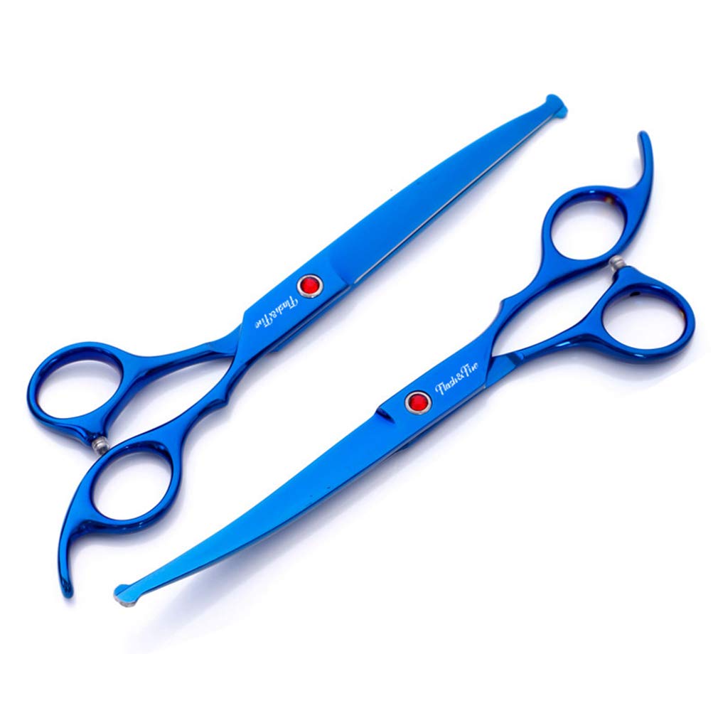 Premium 4-Piece Stainless Steel Pet Grooming Scissors Set - Professional Round Tip Straight & Thinning Shears for Dogs, Cats & Small Animals | Perfect for Home Grooming, Trimming & Styling Pets' Fur