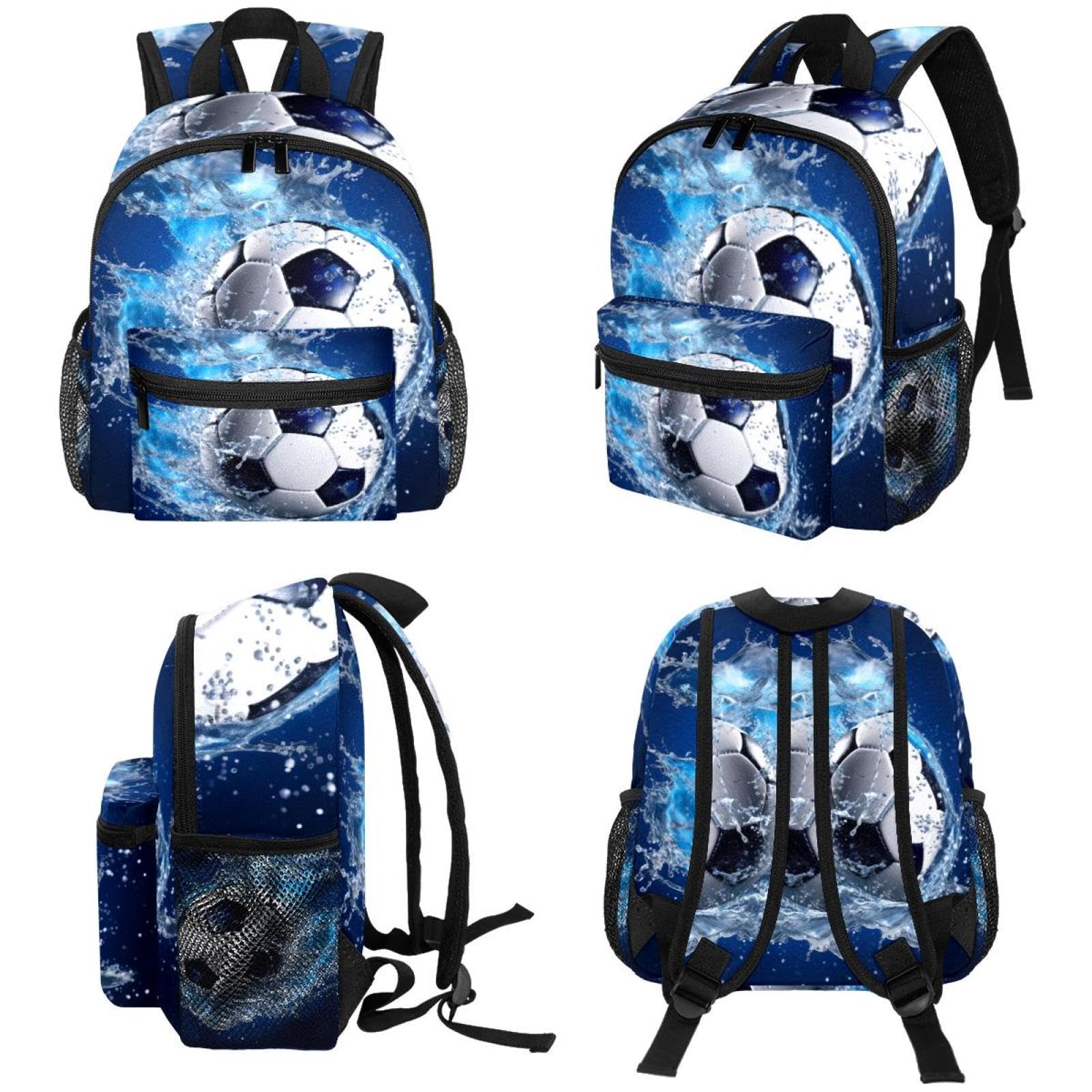Lightweight Travel Backpack - Small Carry On Backpack for Men & Women, Water Resistant Blue Ocean Design - Perfect for Airplane, Hiking, Work & School