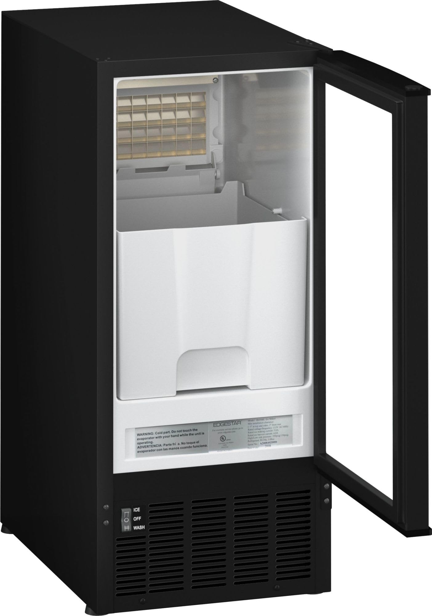 EdgeStar IB450SS 15-Inch Undercounter Ice Maker - 50 lb Daily Capacity, Stainless Steel Commercial Ice Machine for Restaurants, Bars & Home Use