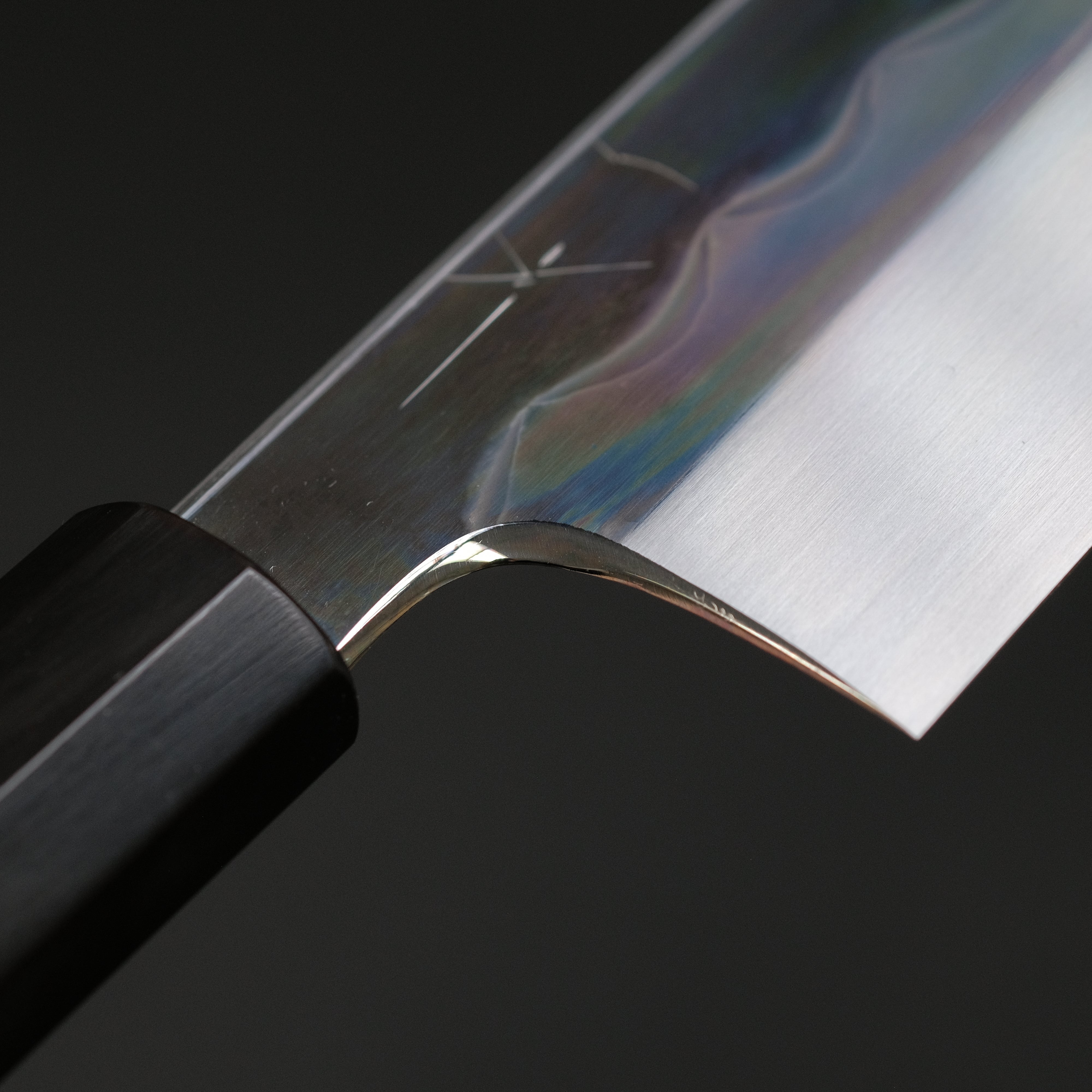 Hitohira Togashi White #1 Mizu Honyaki Gyuto 240mm Japanese Chef Knife with Kurokaki Persimmon Handle & Saya - Premium Kitchen Knife for Sushi, Sashimi & Meat Cutting (#086)