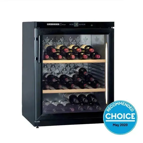 Premium Liebherr 60 Bottle Single Zone Wine Cooler - Black | Professional Wine Storage Cabinet for Home, Restaurant & Wine Cellar | Ideal for Red, White & Sparkling Wines
