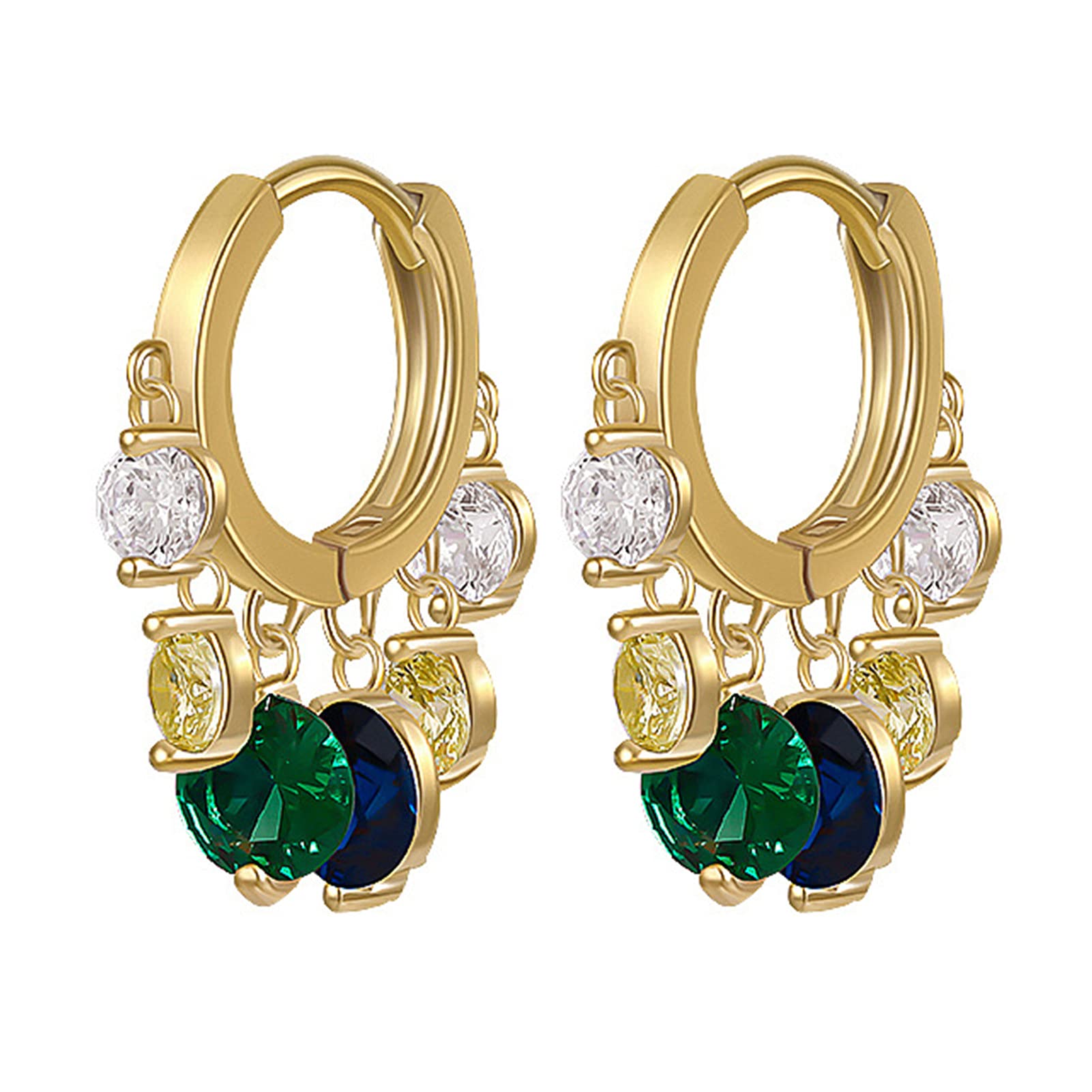 Stylish Women's Drop Hoop Earrings - Hypoallergenic Alloy Dangle Earrings for Ladies & Girls - Perfect for Parties, Weddings & Everyday Wear