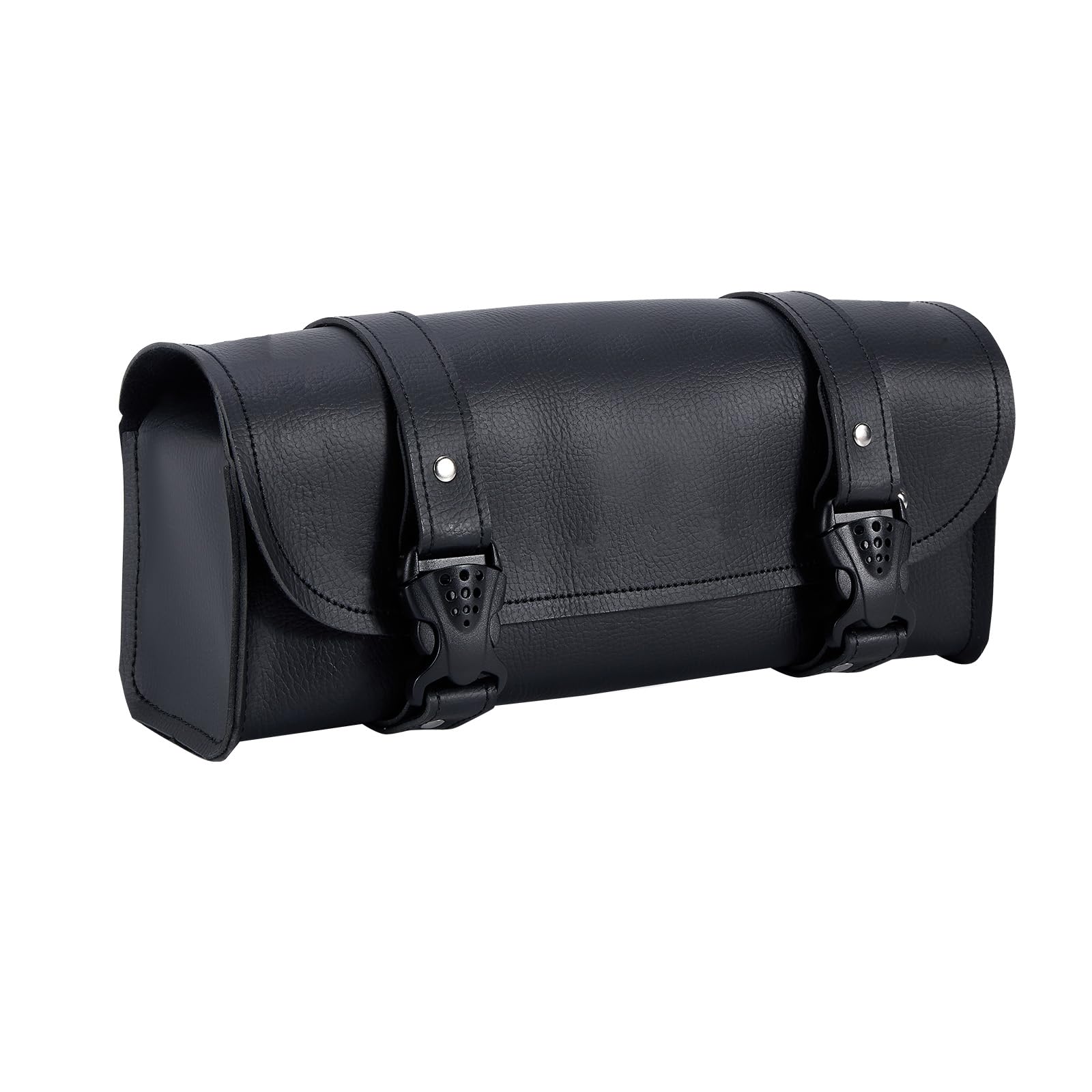 Universal Motorcycle Tool Bag - Black Handlebar & Fork Storage Saddlebag (12”x3.5”x4.75”) | Waterproof Motorcycle Accessories for Cruiser, Harley, Touring Bikes | Perfect for Road Trips & Daily Commutes