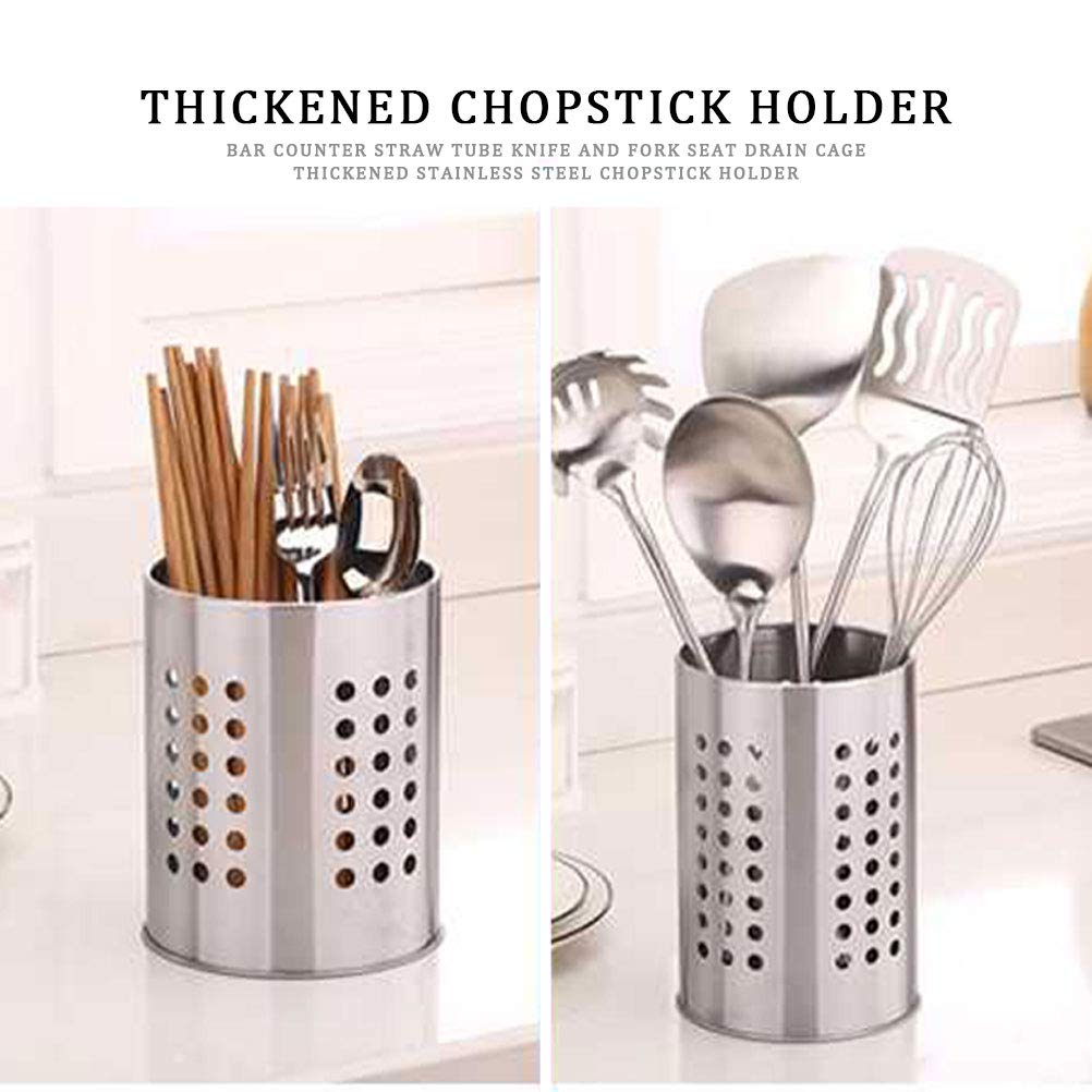 2-Pack Stainless Steel Kitchen Utensil Holder - Drawer & Countertop Organizer for Cooking Tools