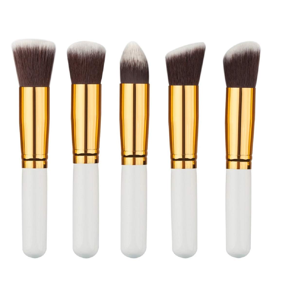 Glowhouse 10-Piece Makeup Brush Set - Eyeshadow Brush, Blush Brush, Concealer Brush & Powder Brush for Flawless Makeup Application (White) | Perfect for Professional Makeup Artists & Beginners at Home