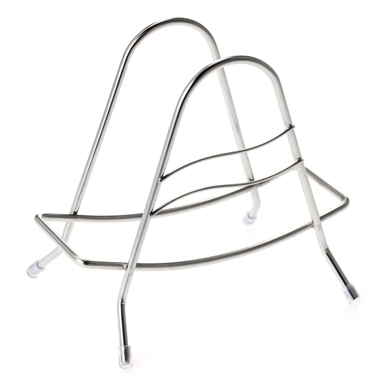 Stainless Steel Pot Lid Holder & Cutting Board Rack - Space Saving Kitchen Organizer for Pots, Pans & Chopping Boards (Silver) - Perfect for Small Kitchens & Countertop Storage