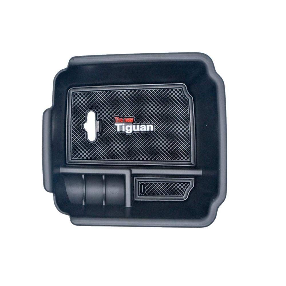 MACHSWON Car Center Console Organizer Tray - Premium Armrest Storage Box for Volkswagen Tiguan 2018-2019 | Secondary Storage Solution for Phones, Keys & Small Items | Perfect for Road Trips & Daily Commutes