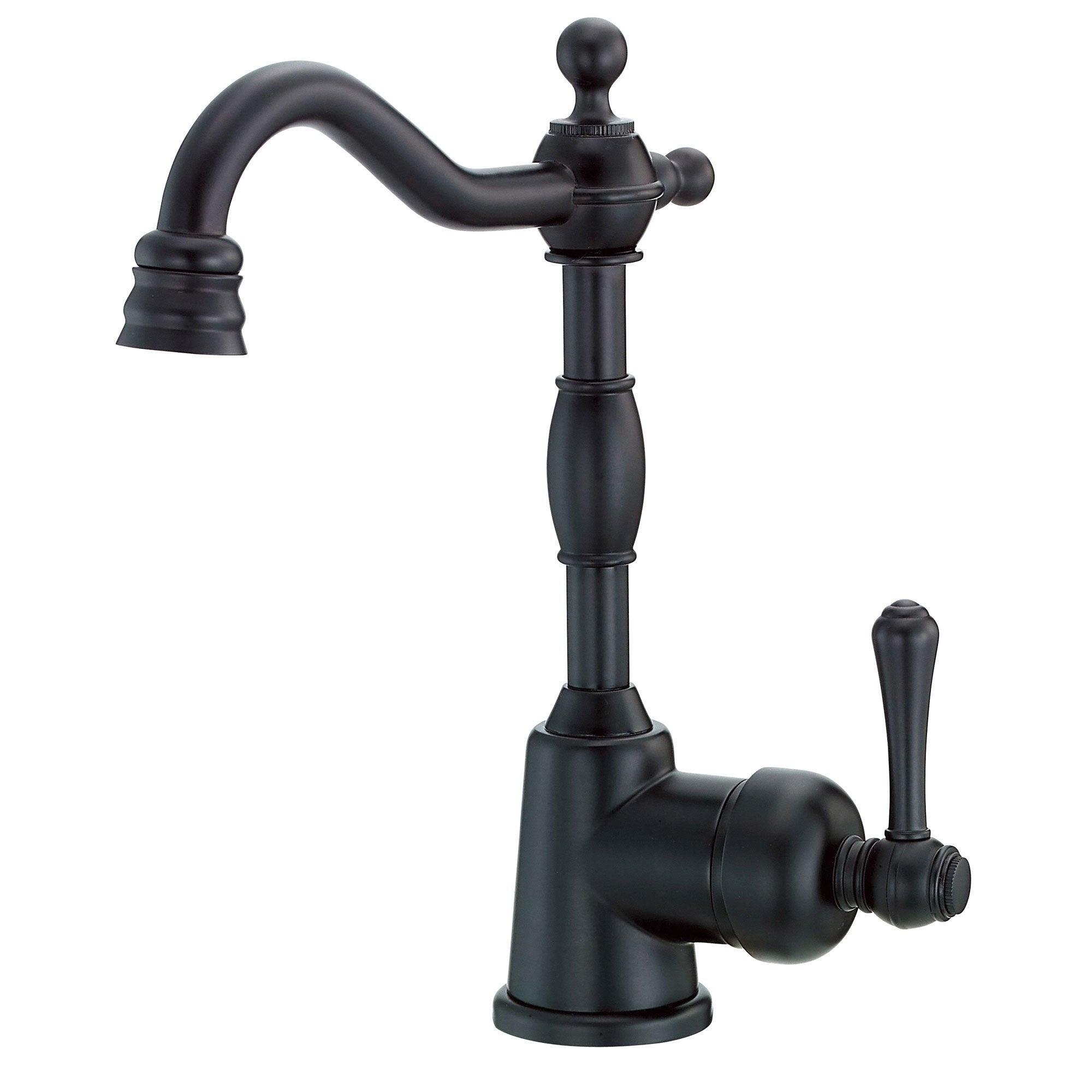 Danze Opulence Satin Black Traditional Single Handle Bar Faucet - Premium Brushed Nickel Bathroom Sink Faucet for Kitchen, Bar & Utility Sink - Perfect for Modern Homes & Commercial Spaces