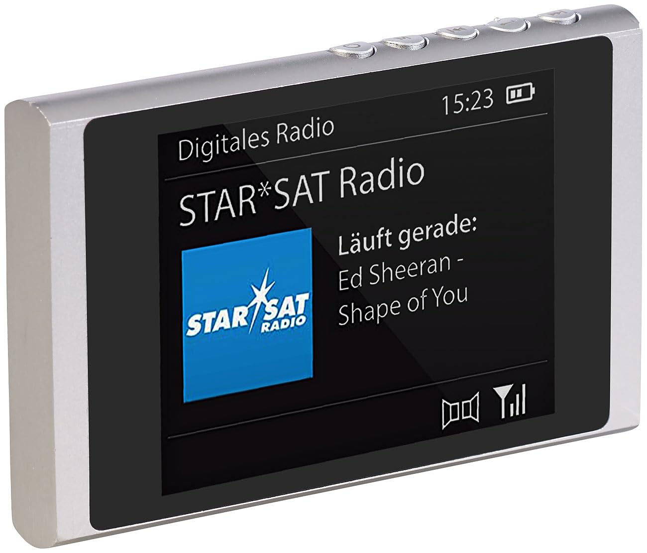 Portable DAB+/FM Digital Radio with Rechargeable Battery, Aluminum Case & Included Headphones - Perfect for Travel, Home, and Outdoor Use