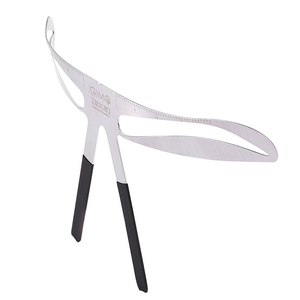 Wytino Eyebrow Ruler - 4 Types (Classic, Standard, European, Akinami) with Three-Point Positioning for Precise Eyebrow Shaping - Silver Stainless Steel Tool - Perfect for Salon, Home Use & Professional Makeup Artists