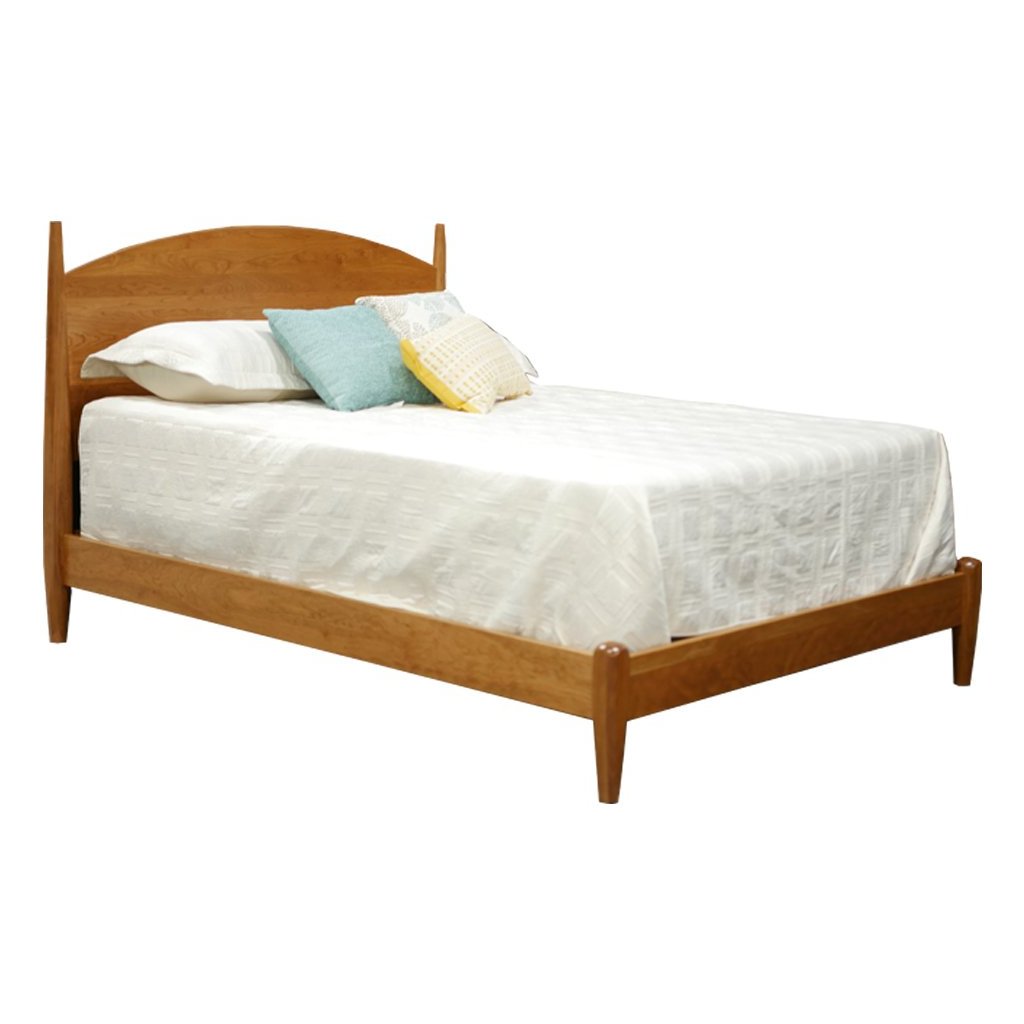 Kenton Solid Hardwood Mid Century Modern Arched Headboard Bed - Queen Size Wooden Headboard for Bedroom, Vintage Home Decor, Perfect for Master Bedroom & Guest Room