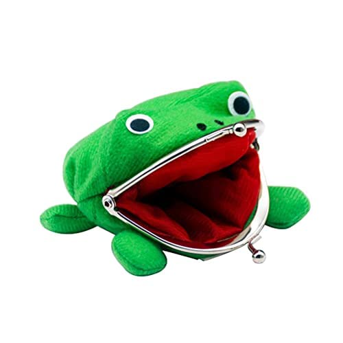 ZKTSRY Ninja Frog Wallet - Anime Plush Frog Coin Purse & Cosplay Accessory | Cute Green Frog Change Pouch for Anime Fans, Kawaii Collectors & Convention Goers | Perfect for Cosplay Events, Gift Giving & Daily Use