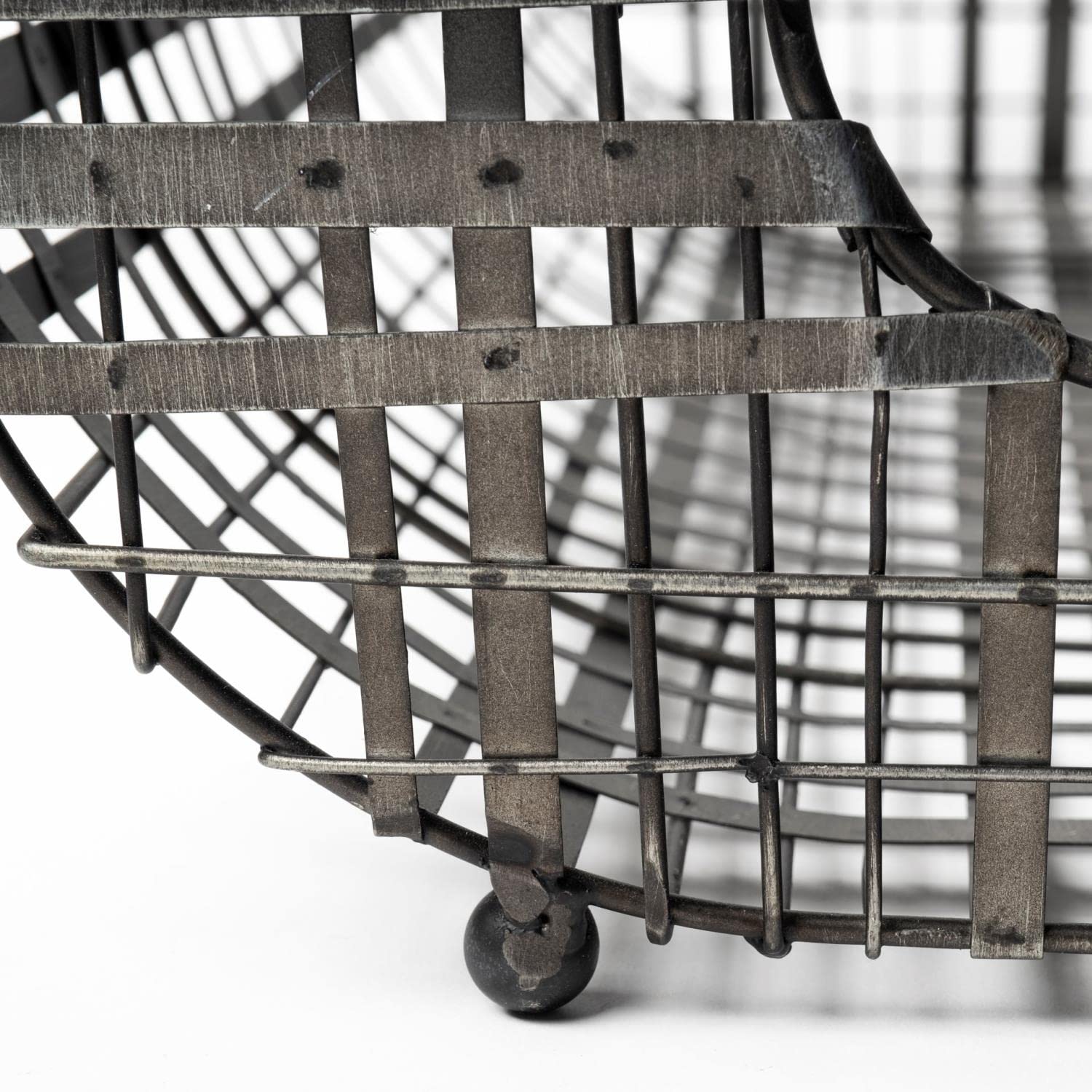 Mercana Kenneth Gray Metal Baskets (Set of 2) - 24
