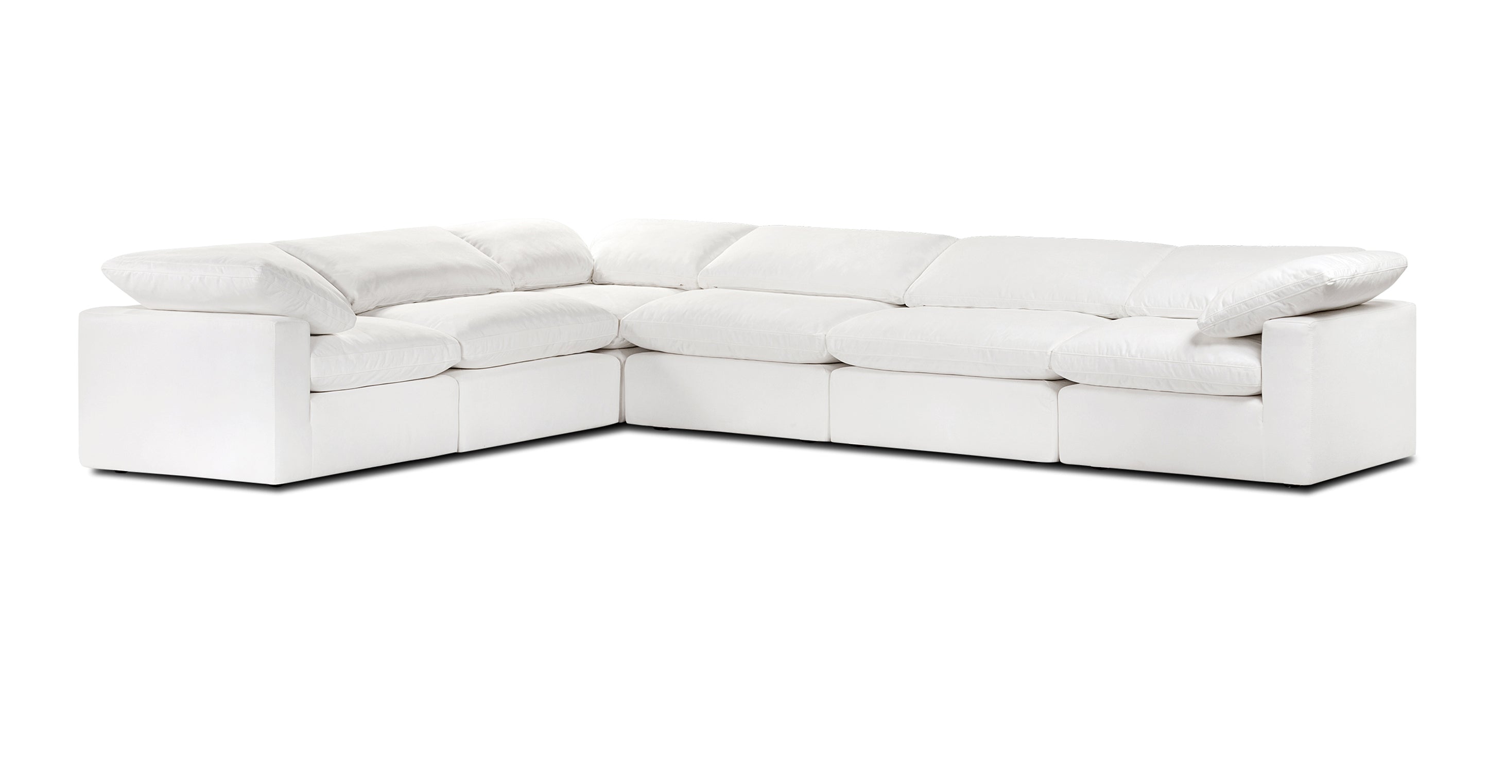 6-Seat Aspen Modular Corner Sectional Sofa - Modern L-Shaped Couch for Living Room, Family Room & Home Theater - Soft Fabric Upholstery with Reversible Chaise