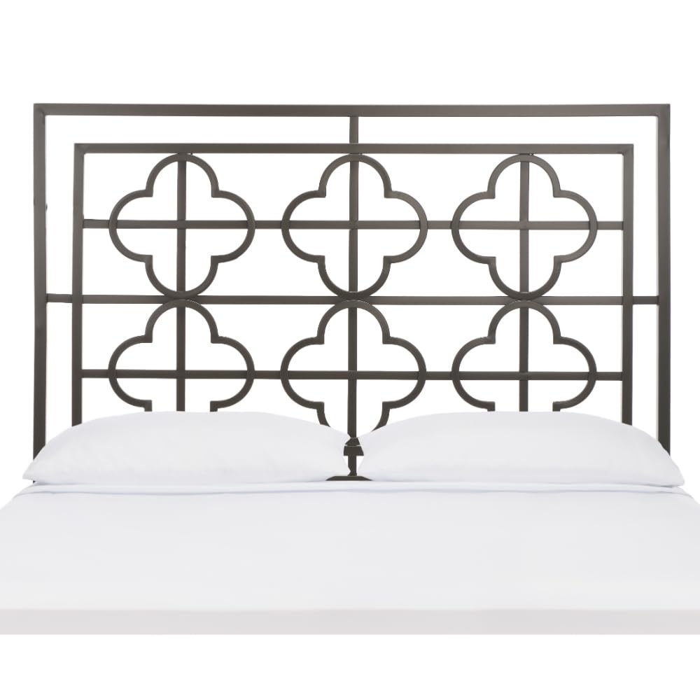 SAFAVIEH Home Collection Lucina Gunmetal Headboard for Full Size Bed - Modern Metal Bed Frame Headboard for Bedroom Decor, Perfect for Guest Rooms & Master Suites