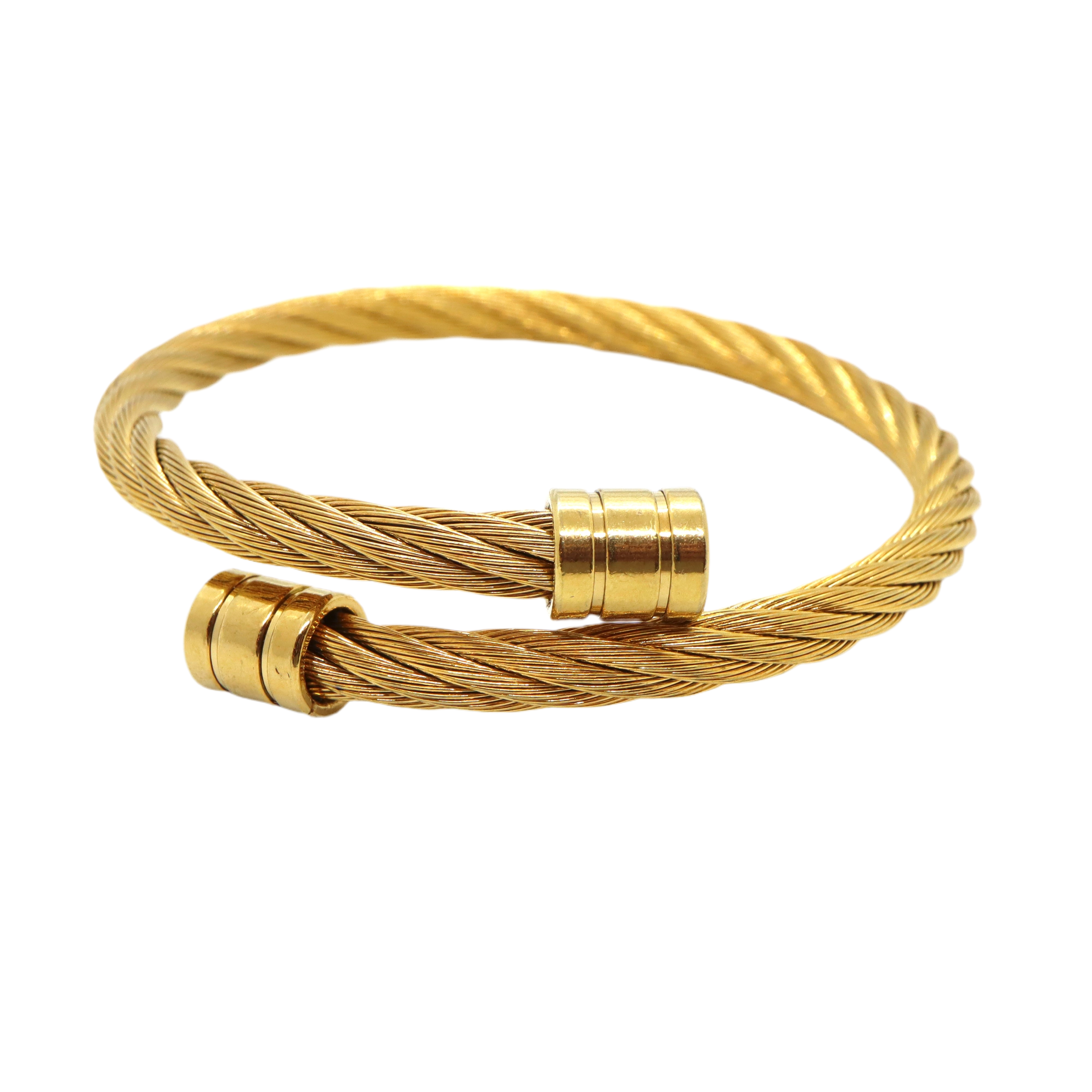 18K Gold Plated Adjustable Cable Bracelet for Women - Elegant Golden Bangle Jewelry Gift for Birthday, Anniversary & Special Occasions
