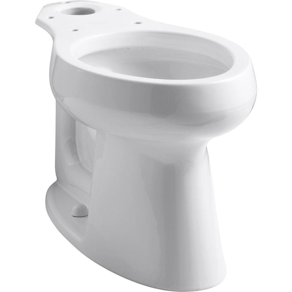 Kohler Highline Elongated Toilet Bowl 1.0 GPF Water-Saving White - Perfect for Modern Bathroom Renovations & Small Space Solutions
