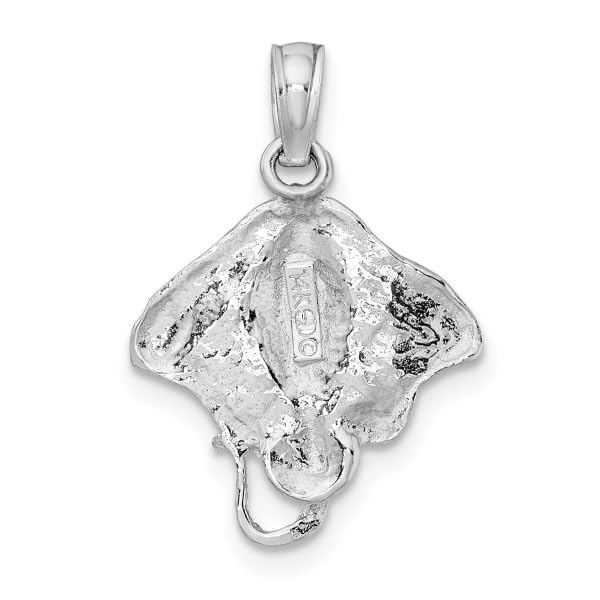 14K Solid White Gold Necklace with Pendant Charm | Elegant & Durable Jewelry for Women | Perfect for Gifts, Weddings & Special Occasions