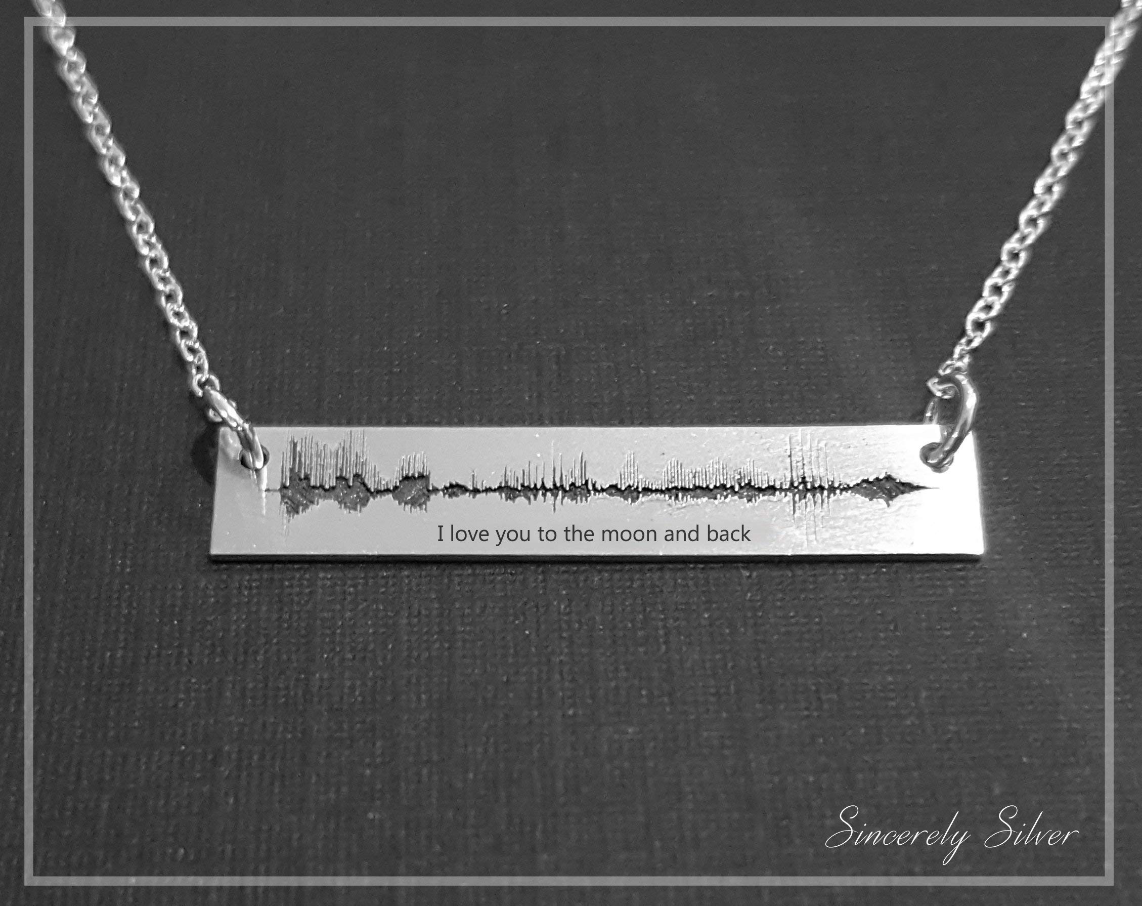 Personalized Sound Wave Necklace - Custom Voice Waveform Jewelry for Anniversary, Wedding & Romantic Gifts | Perfect for Couples, Music Lovers & Special Occasions